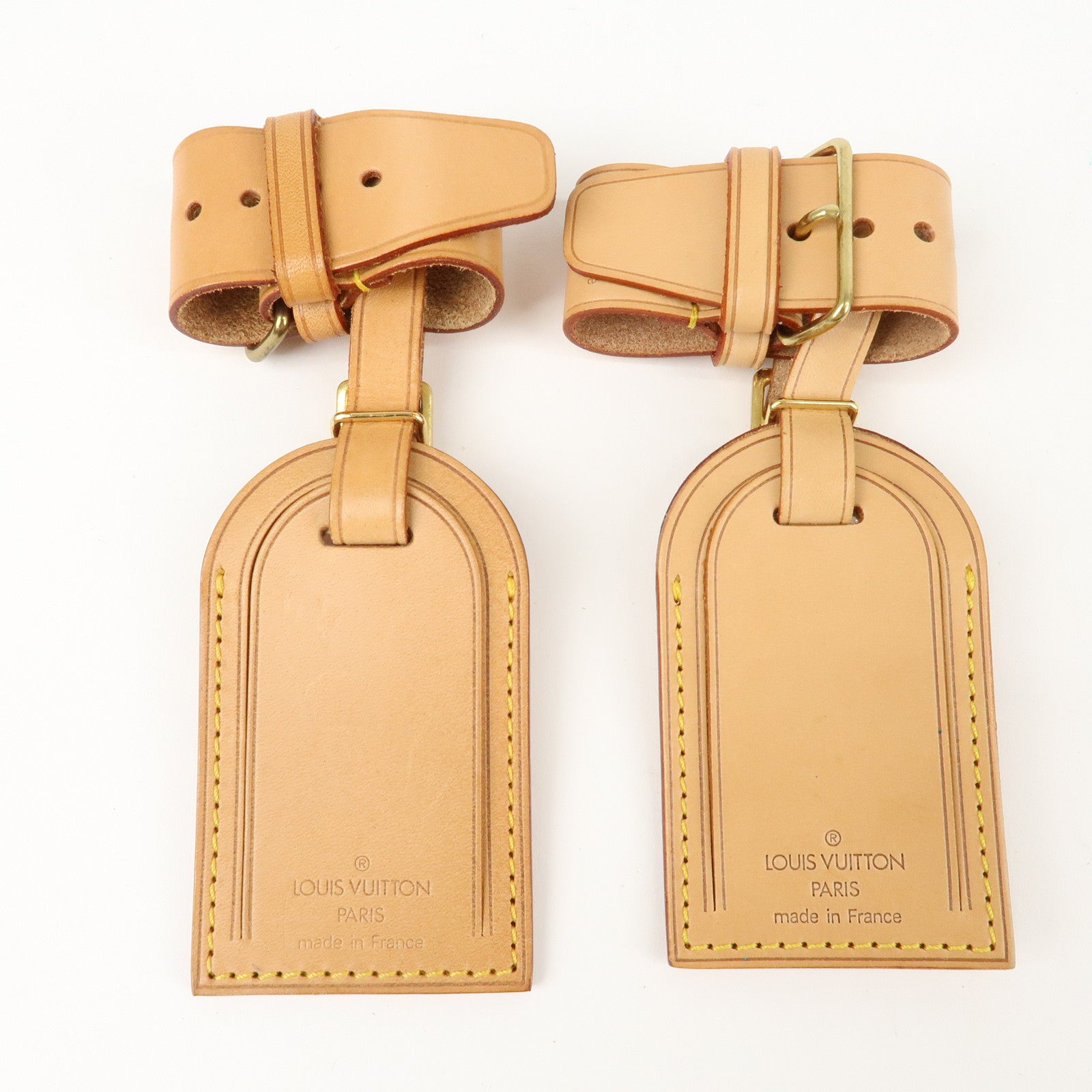Louis Vuitton Set of 10 Nume Leather Name Tag & Poignet Natural Used