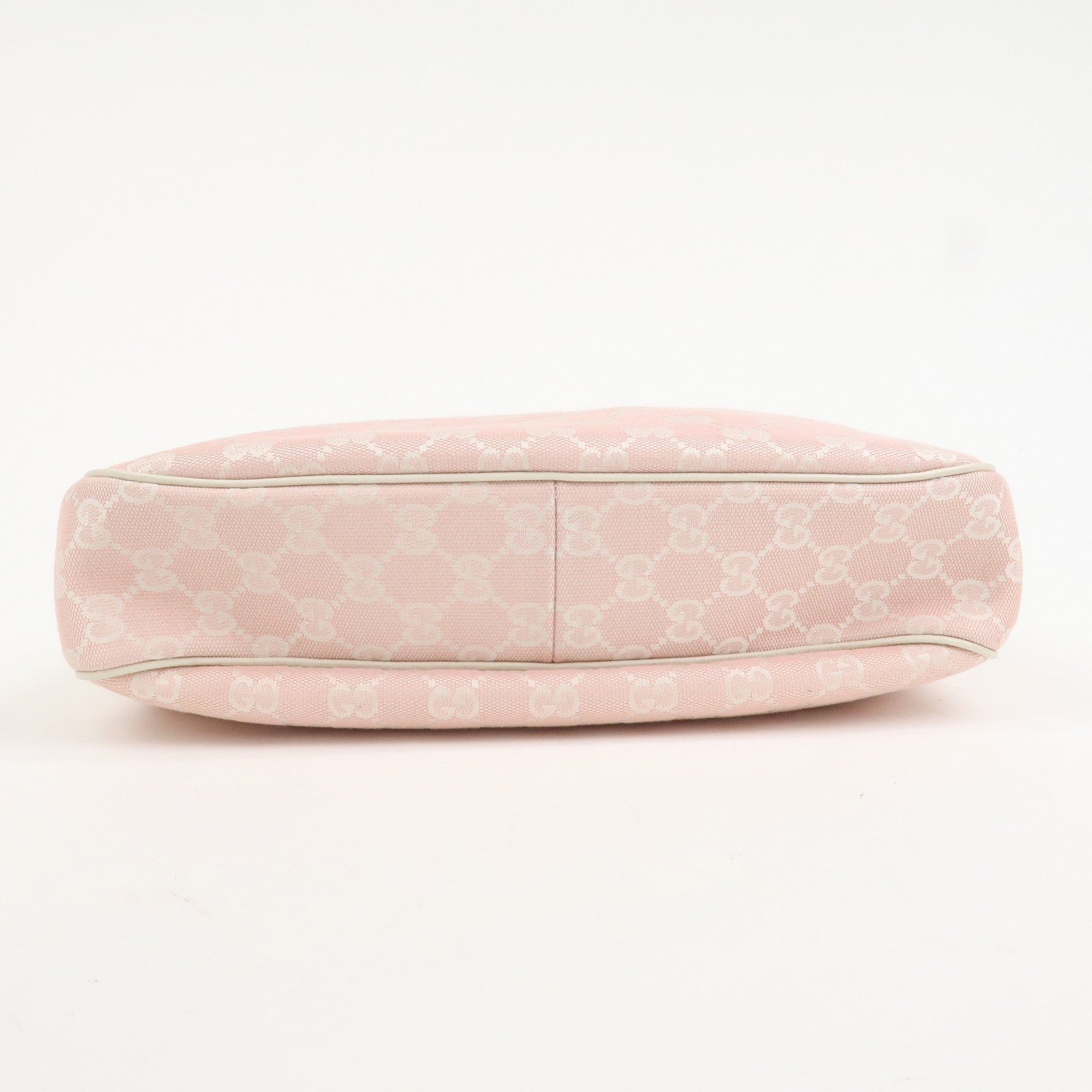 GUCCI Sherry Line GG Canvas Leather Shoulder Bag Pink 145757