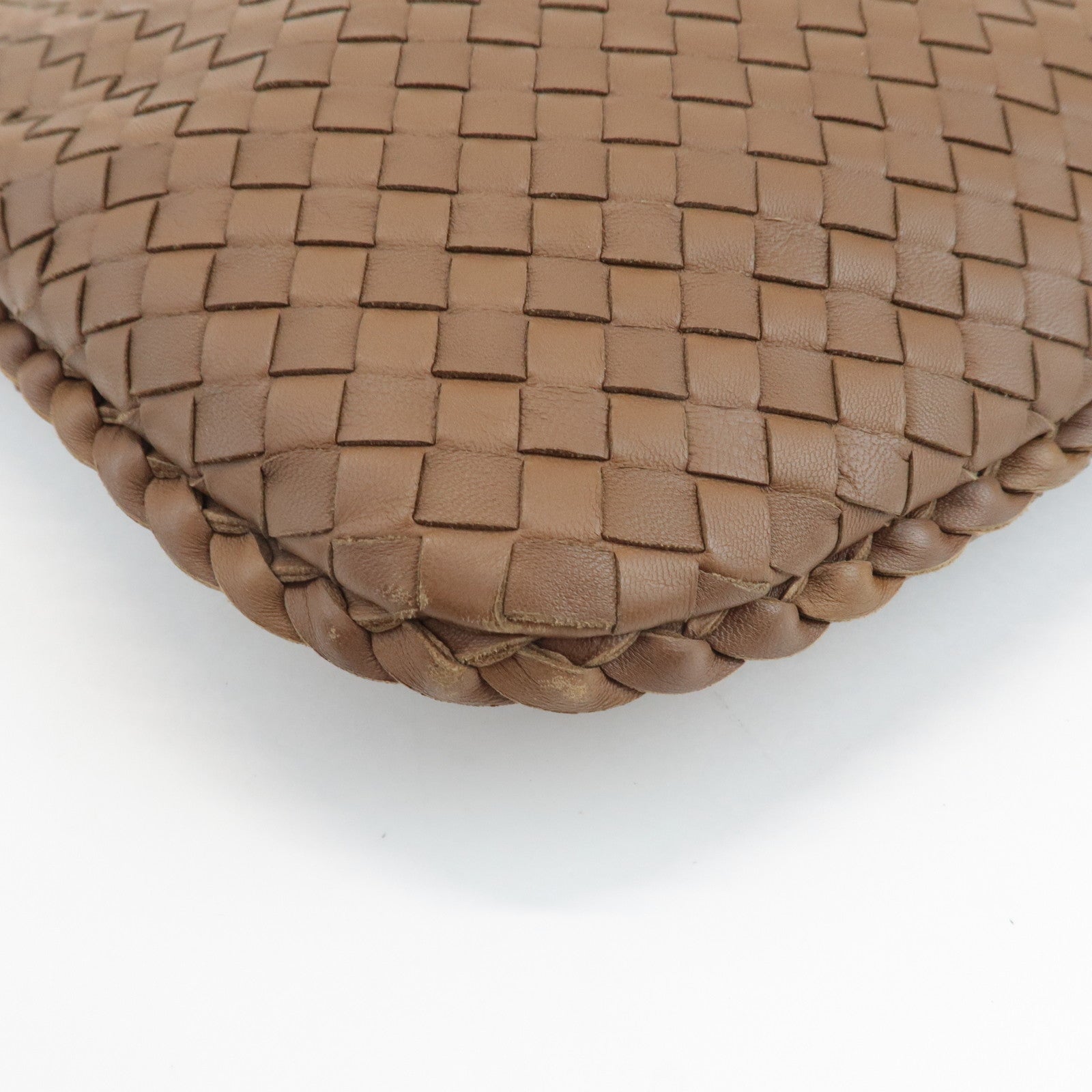 BOTTEGA VENETA Hobo Intrecciato Leather Shoulder Bag Brown 115653 Used