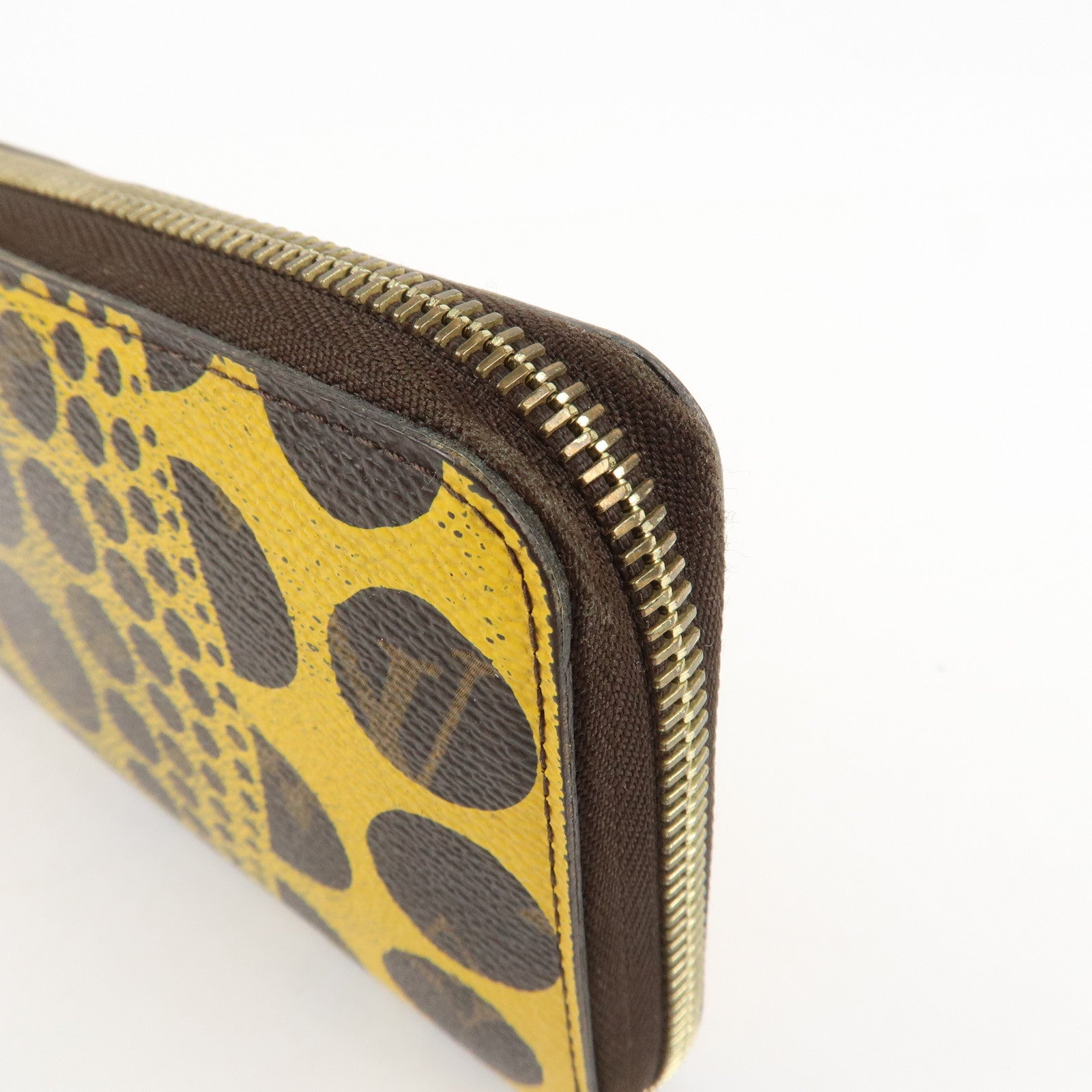 Louis Vuitton Monogram Zippy Wallet Pumpkin Dots Jaune M60449 Used