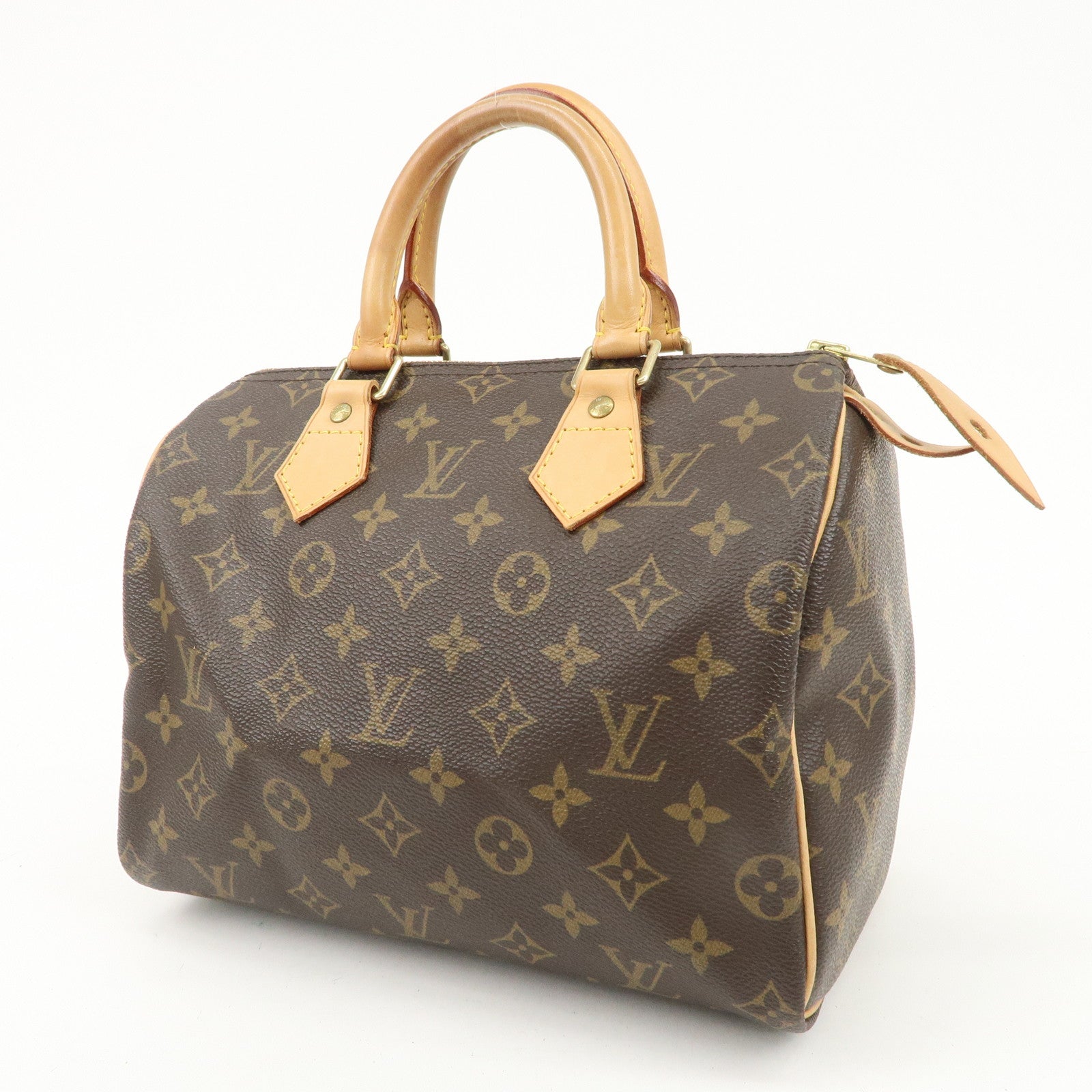 Louis Vuitton Monogram Speedy 25 Hand Bag Boston Bag Brown M41528 Used