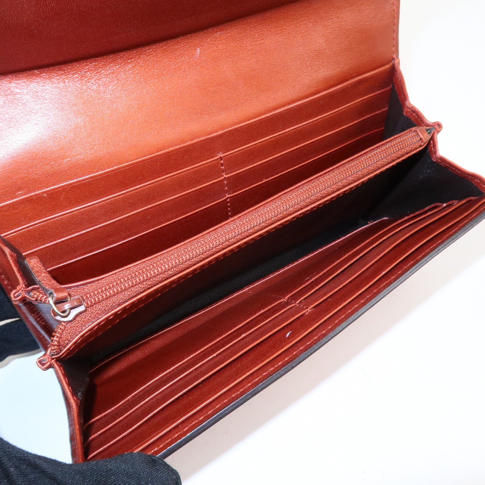 GUCCI Interlocking G Guccissima Lovely Heart Leather Wallet 251861 Used