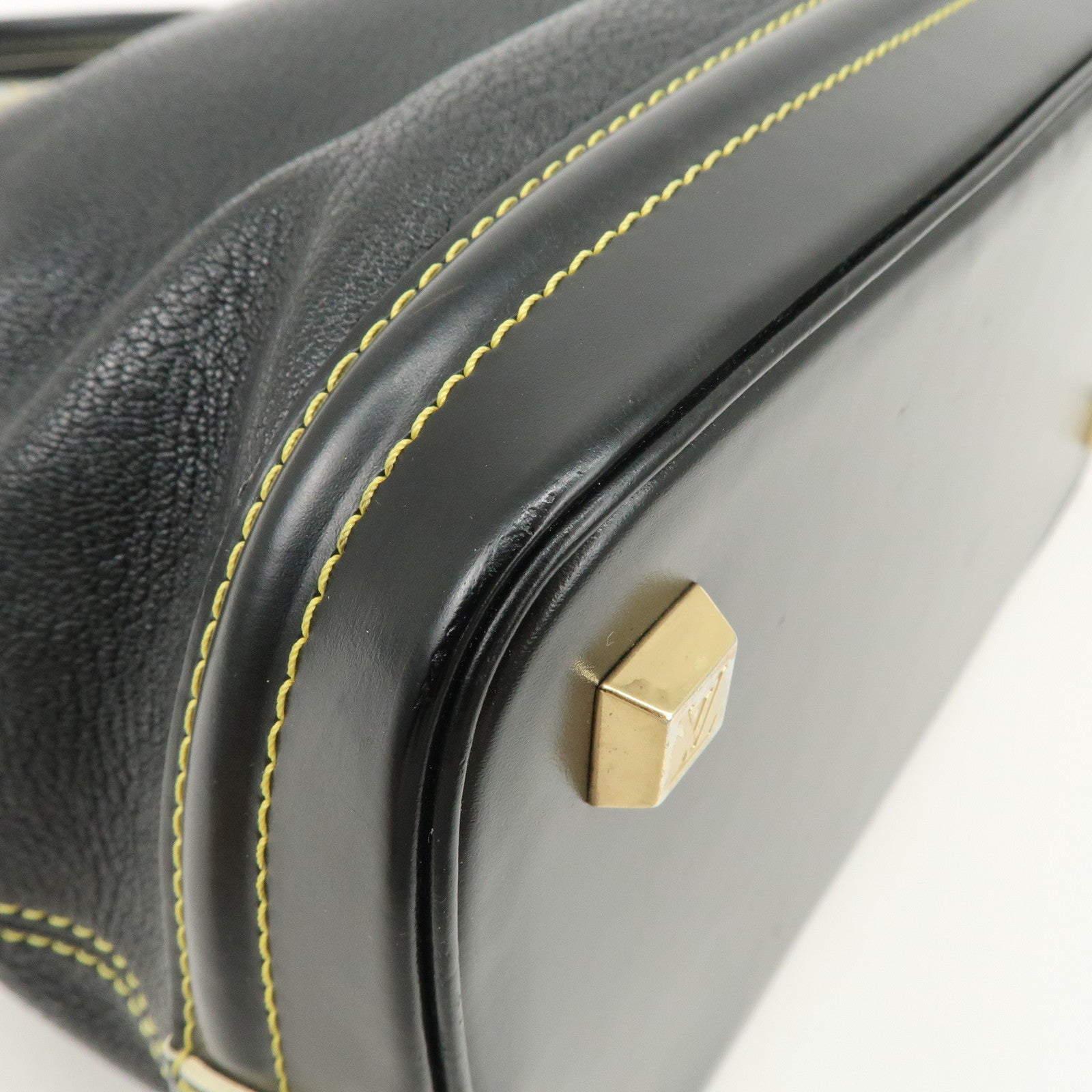 Louis Vuitton Suhari Leather Lock It MM Hand Bag Noir Black M91875