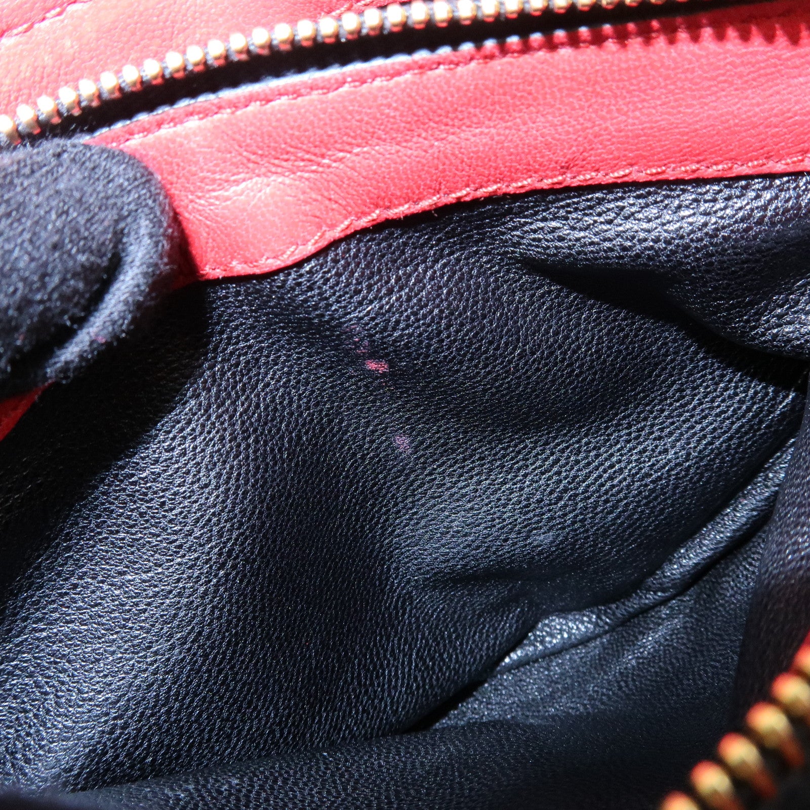 MIU MIU Leather 2Way Bag Hand Bag Shoulder Bag Crossbody Bag Red