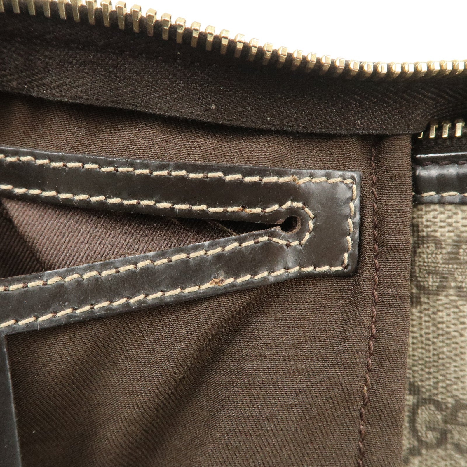 GUCCI GG Spream Patent Leather Mini Boston Bag Beige 193604