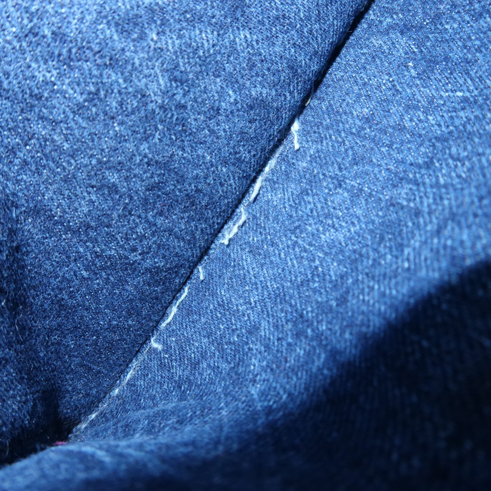 PRADA Denim Canapa Mini 2Way Tote Bag Shoulder Bag Blue 1BG439 Used