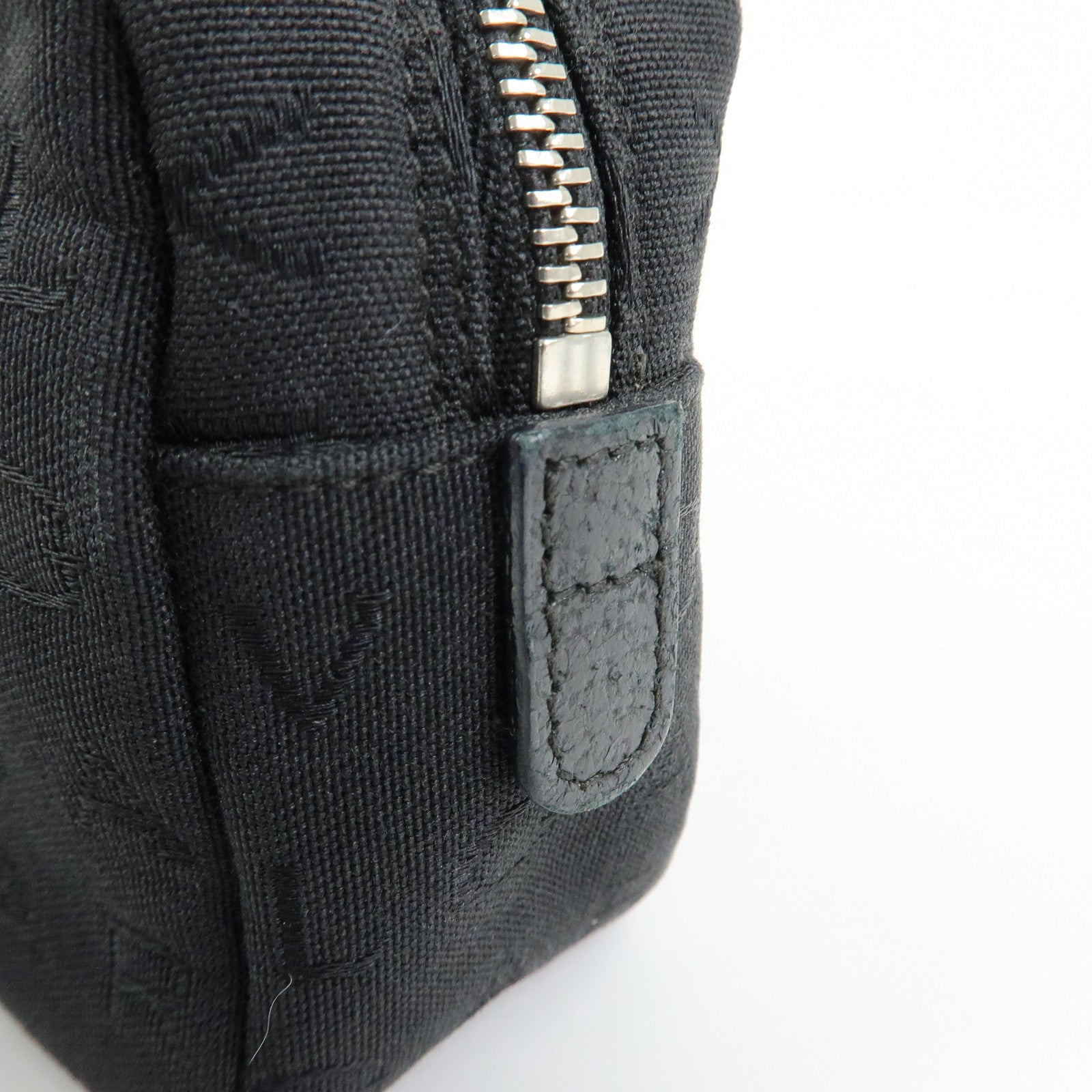 BVLGARI Logo Canvas Pouch Cosmetic Pouch Accessary Pouch Black