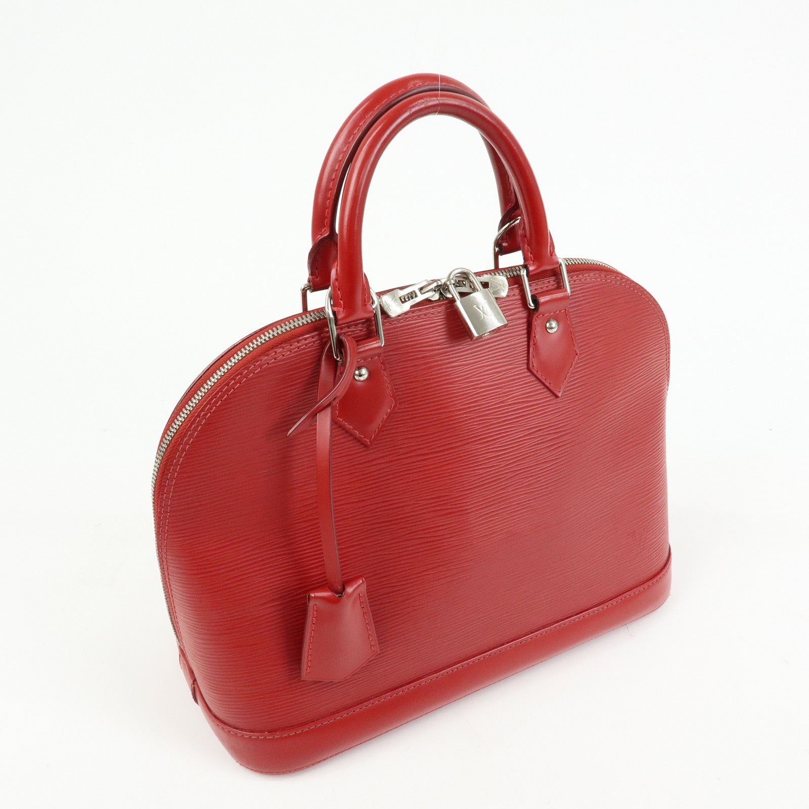 Louis Vuitton Epi Alma PM Leather Hand Bag Carmine Red M4058E