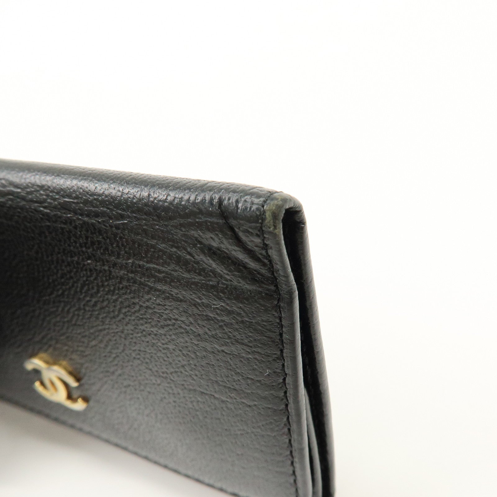 CHANEL COCO Mark Leather Key Case Key Holder Black