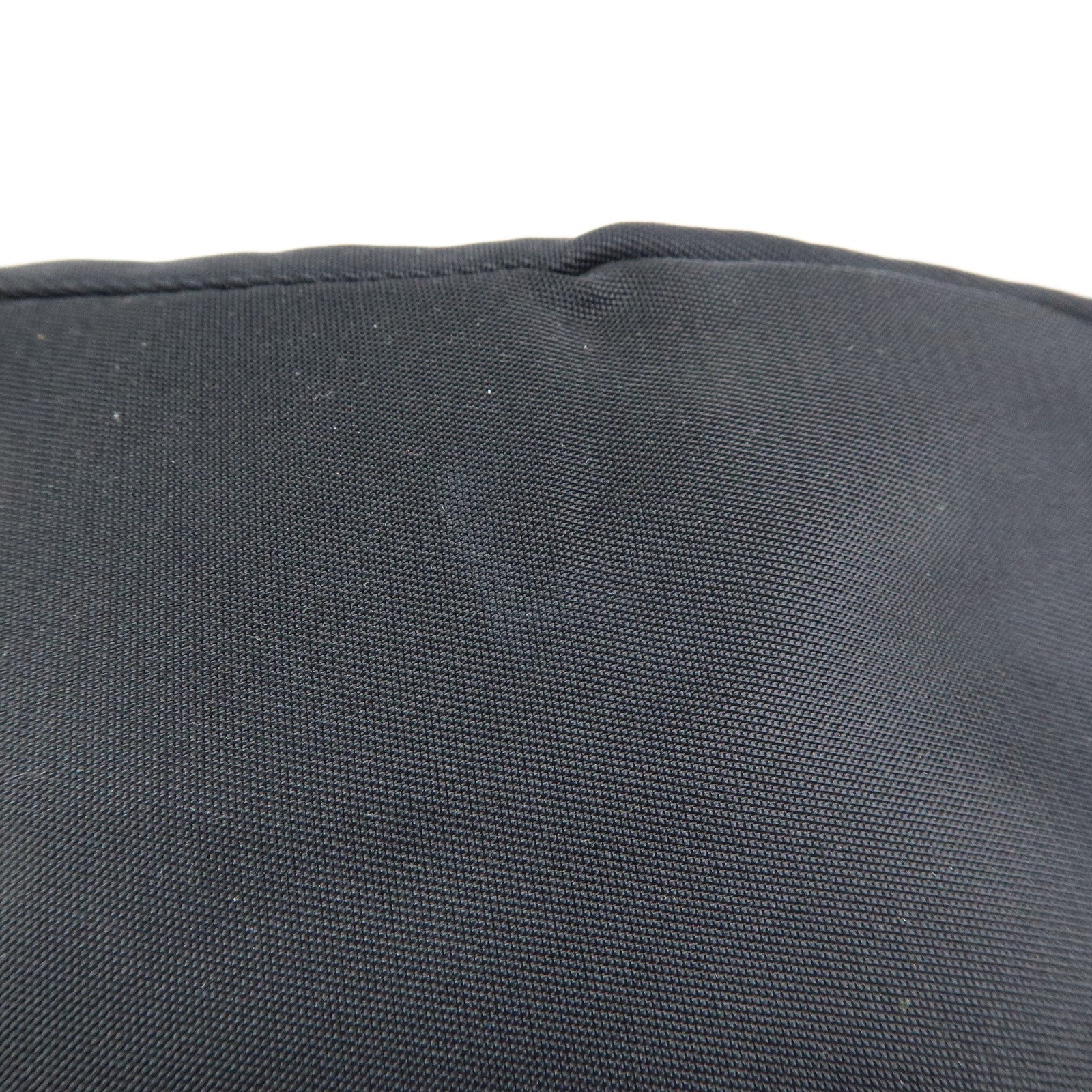 PRADA Triangle Logo Nylon Cosmetic Pouch Makeup Bag Black