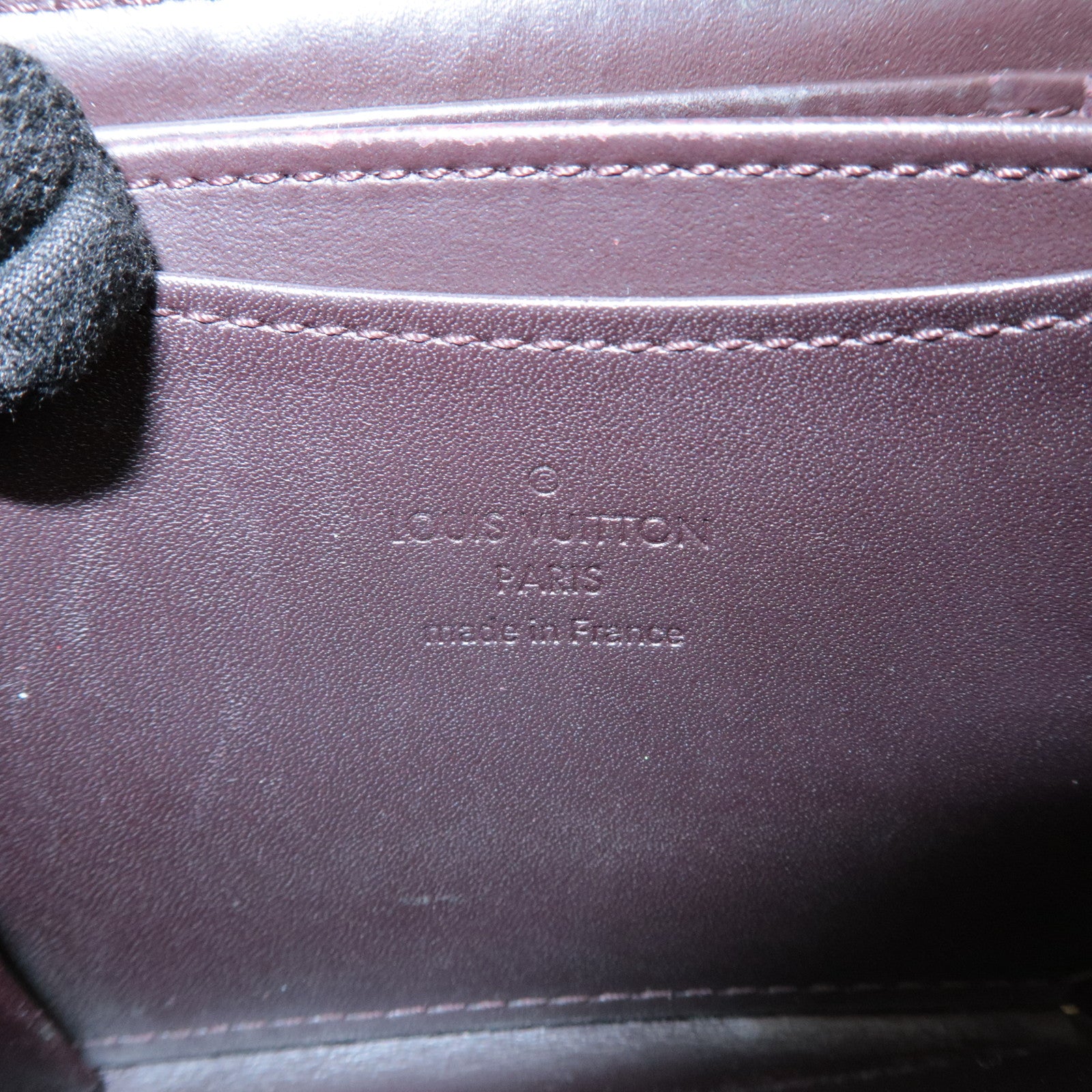 Louis Vuitton Monogram Vernis Zippy Coin Purse Amarante M93607 Used