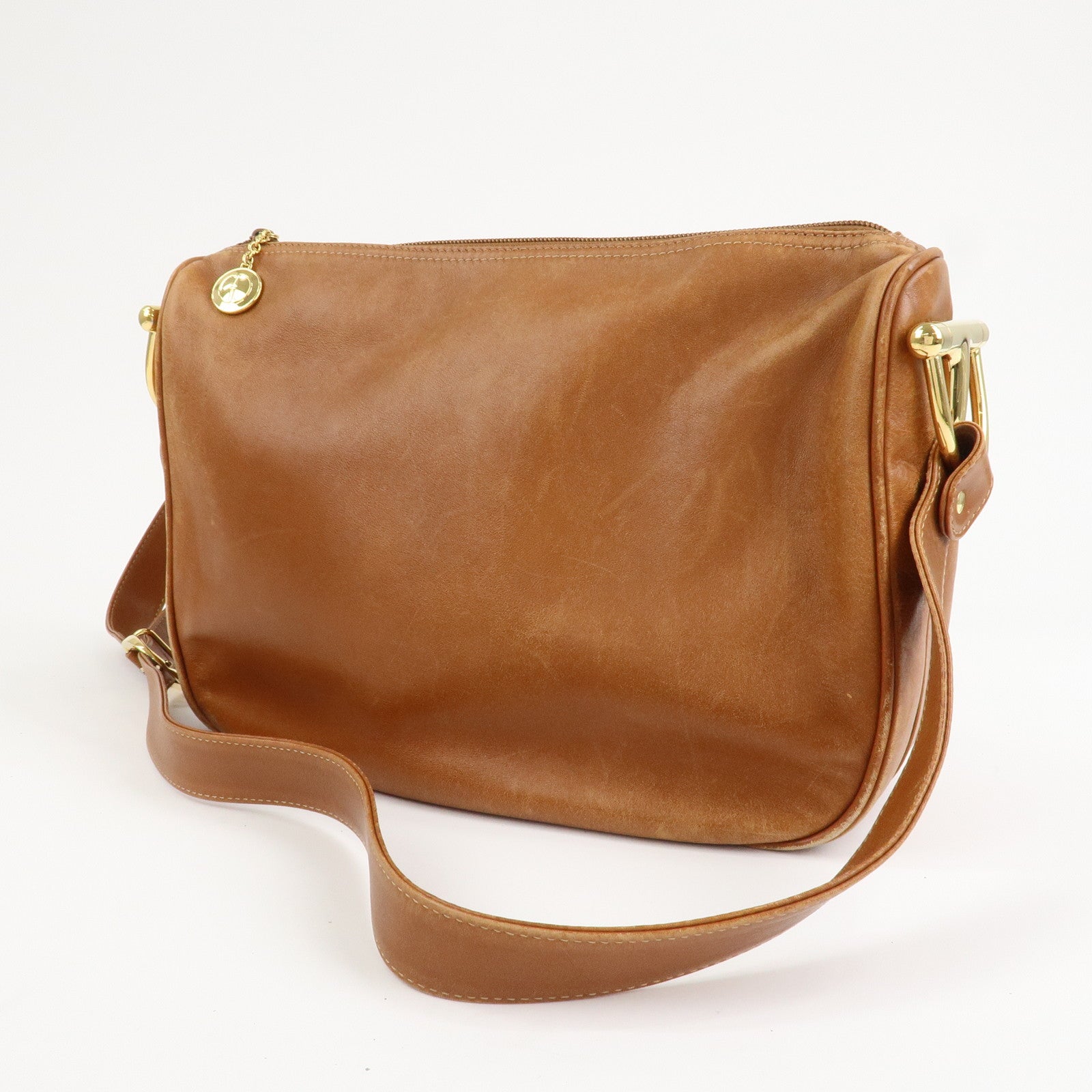 GUCCI Horsebit Leather Shoulder Bag Crossbody Bag 01.090.1411