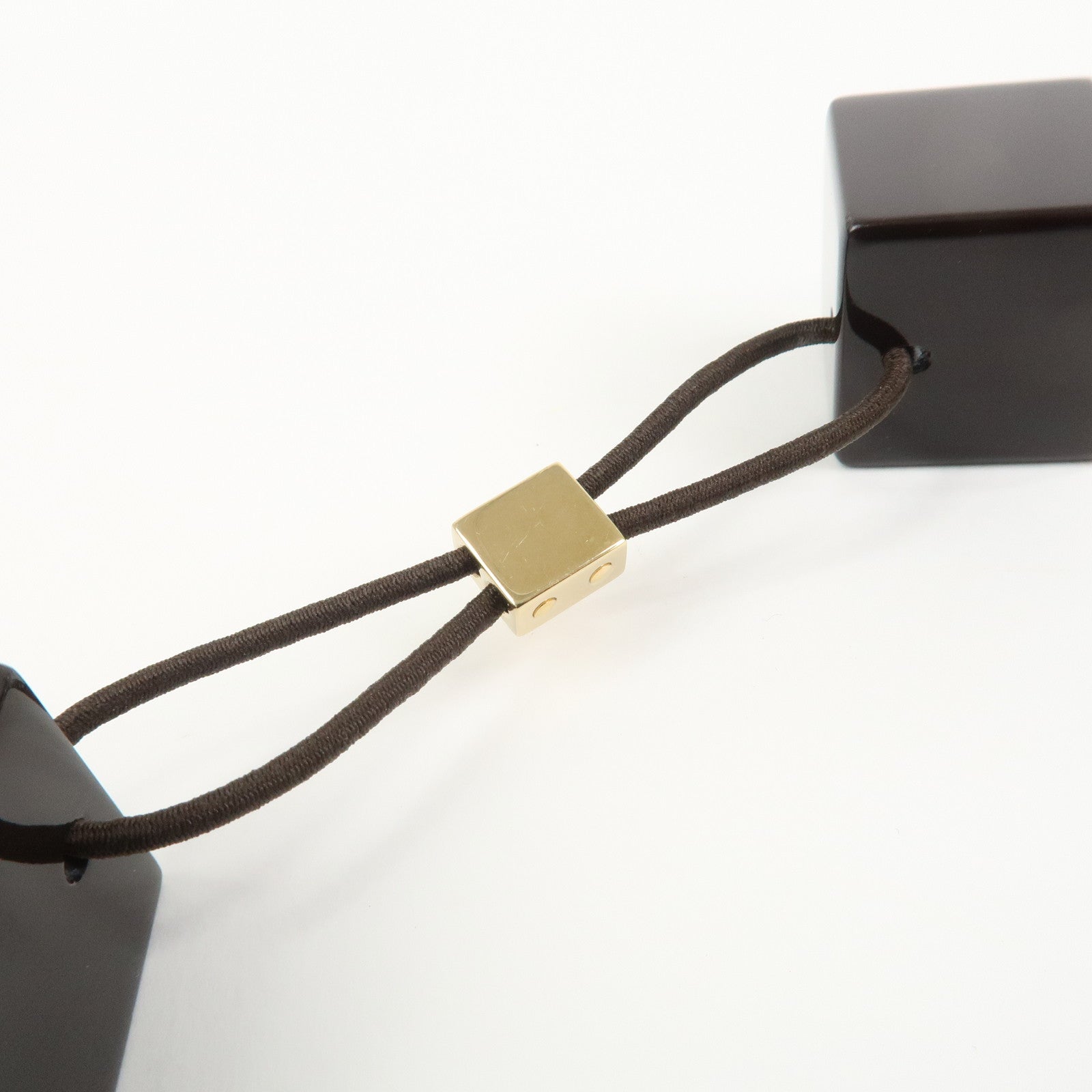 Louis Vuitton Hair Cube Plastic Hair Accessory Dark Brown