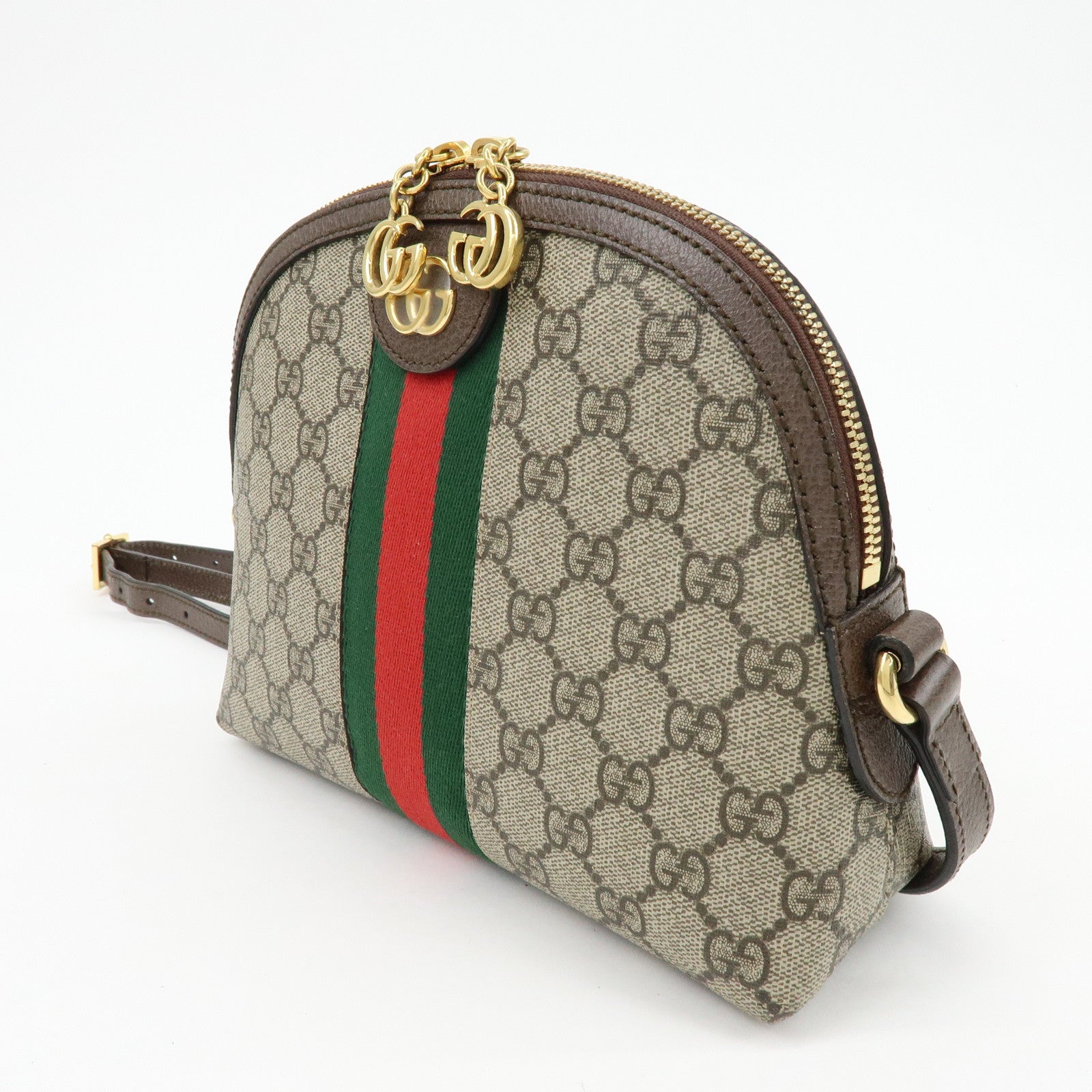 GUCCI Sherry Ophidia GG Supreme Leather Shoulder Bag Beige 499621