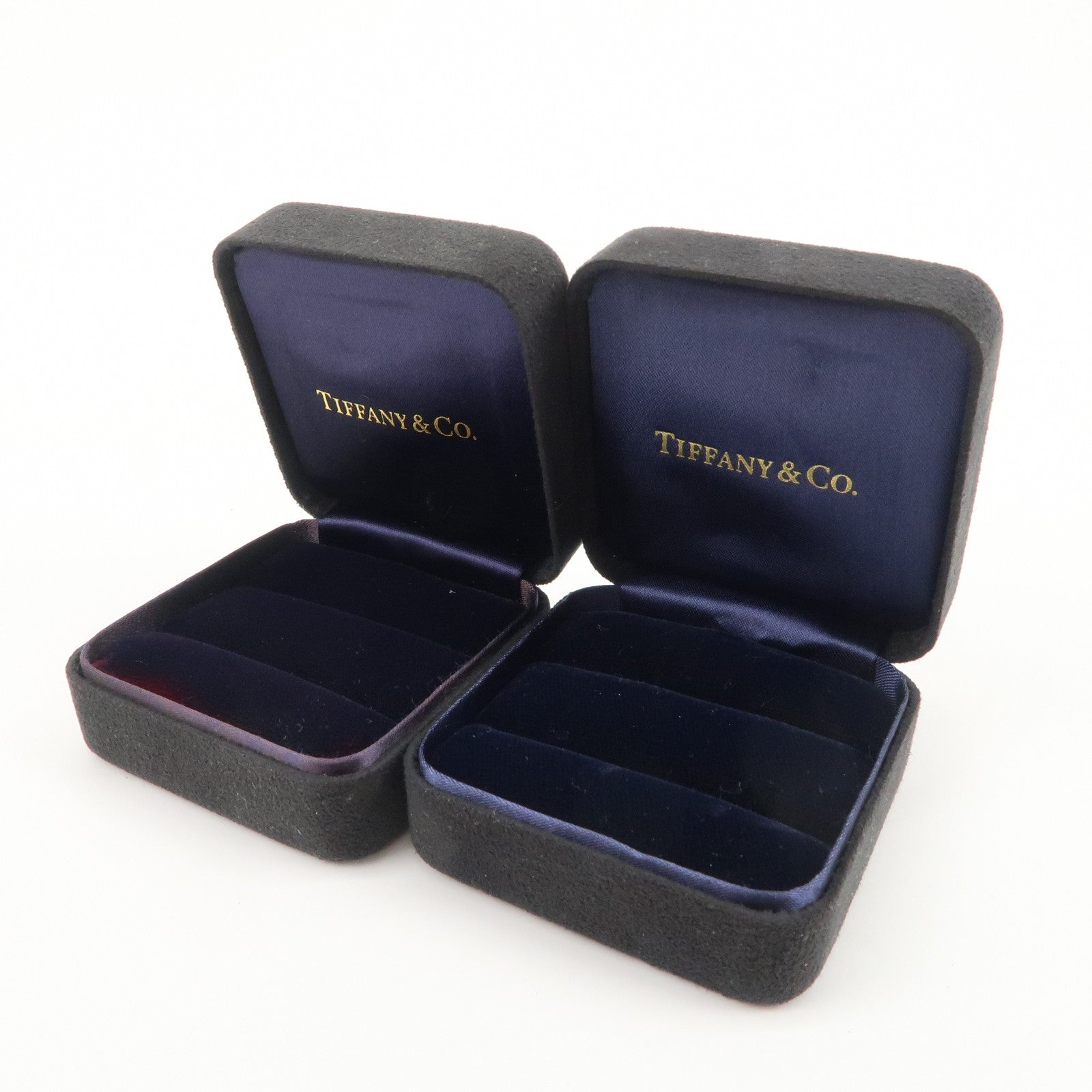 Tiffany & Co Set of 7 Jewelry Boxes Black