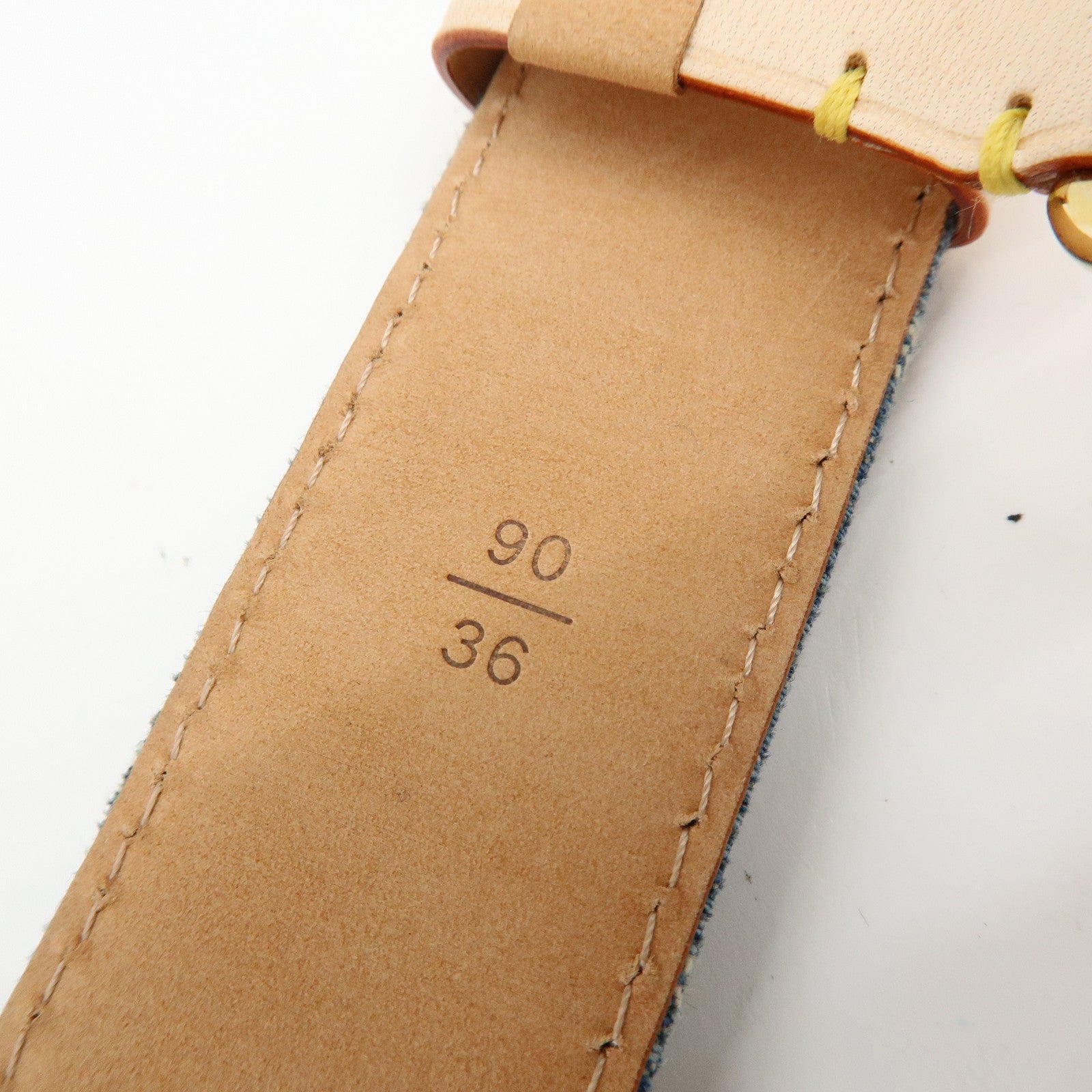 Louis Vuitton Monogram Denim Ceinture Belt 90/36 Blue M6921U
