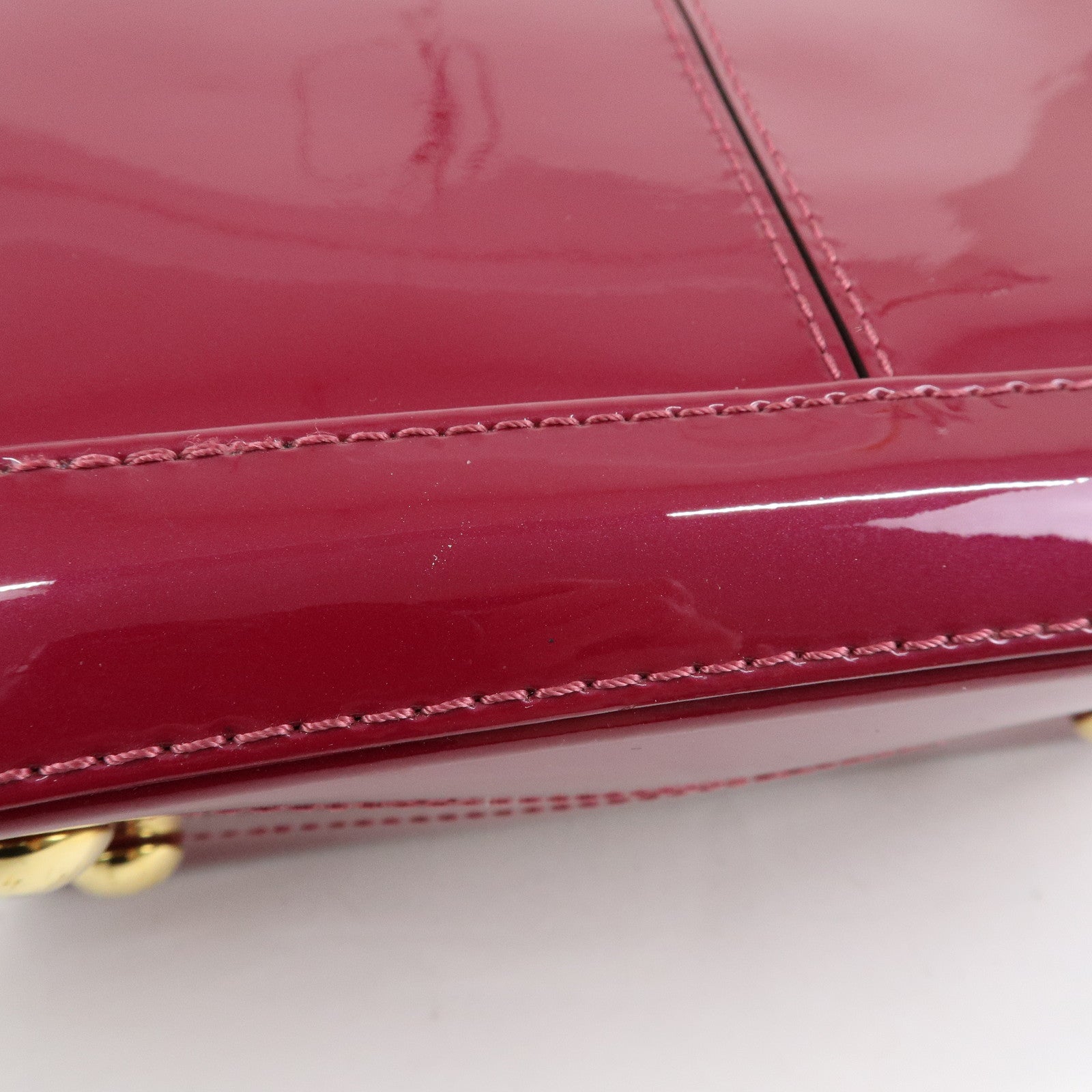 Louis Vuitton Monogram Vernis Alma BB 2Way Bag Magenta M54785