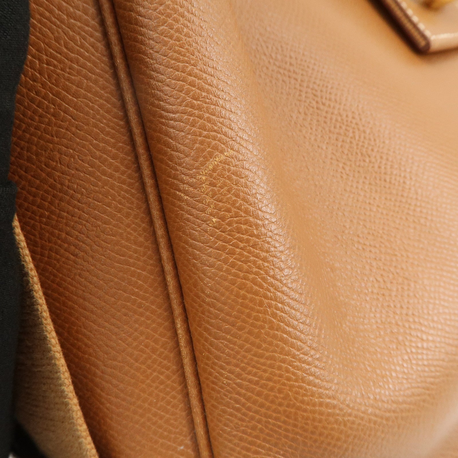 HERMES Sac Courchevel Leather Shoulder Bag A Stamped Gold