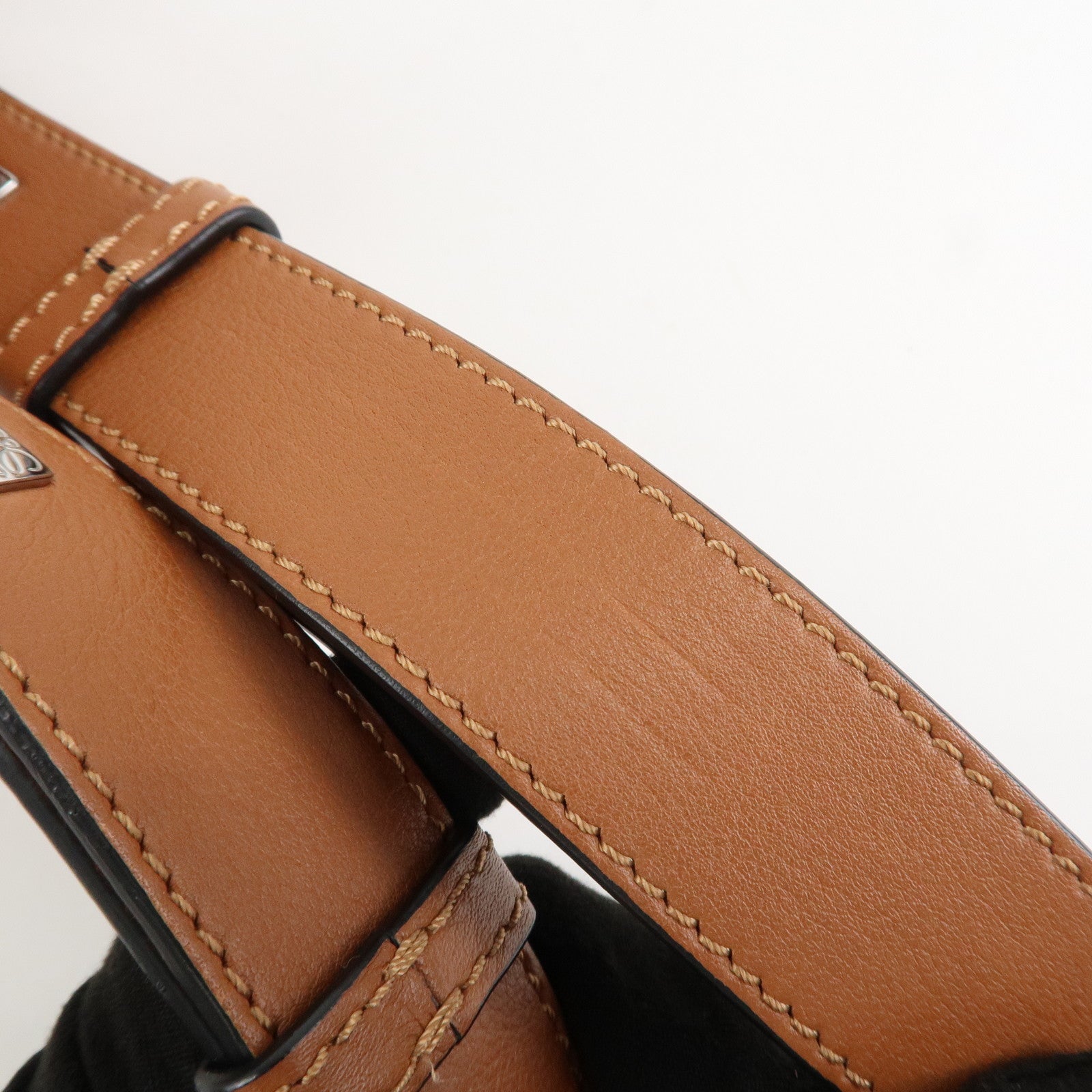 LOEWE Anagram Leather Hammock Small Shoulder Bag Tan Brown