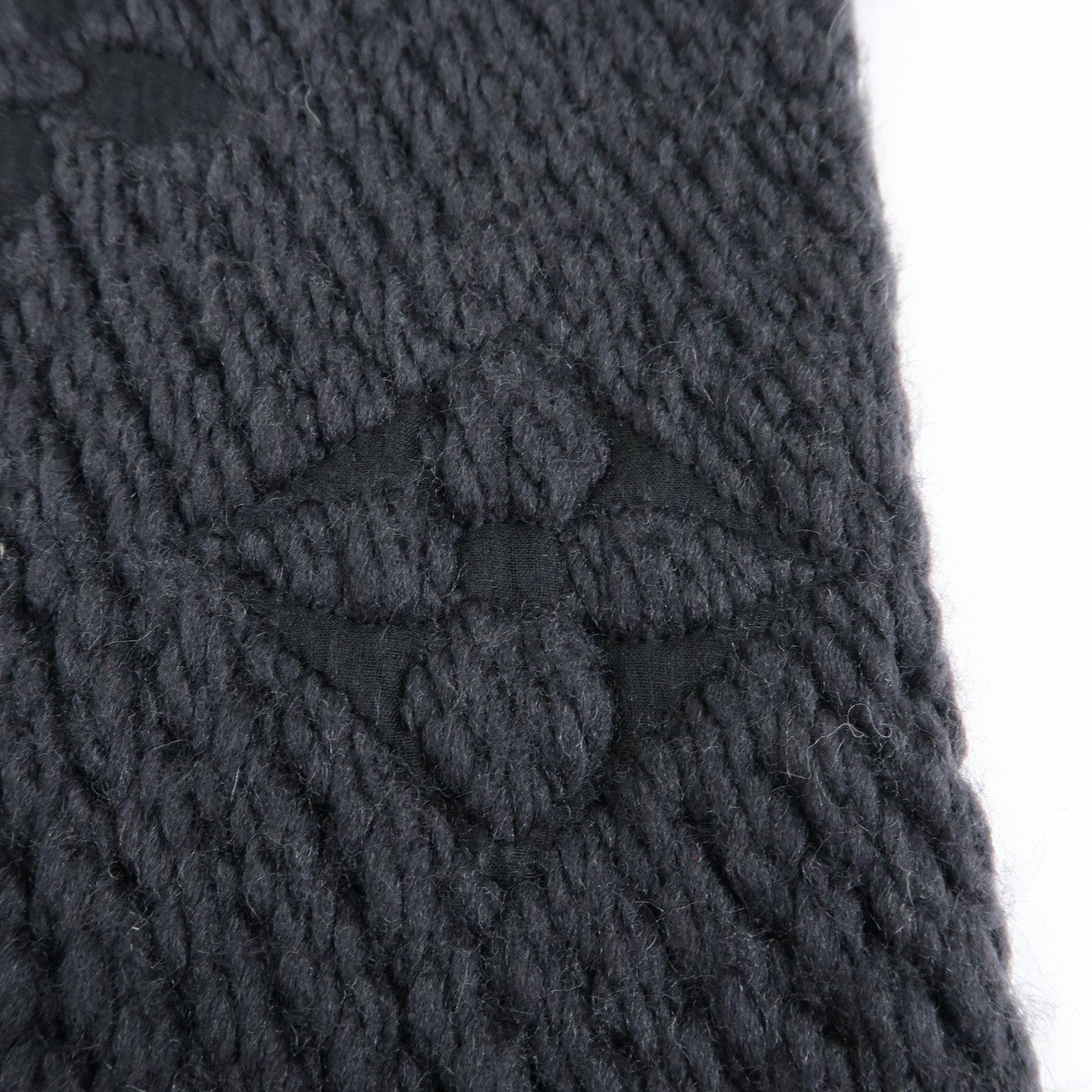 Louis Vuitton Echarpe Logomania Wool Silk Scarf Black M72431