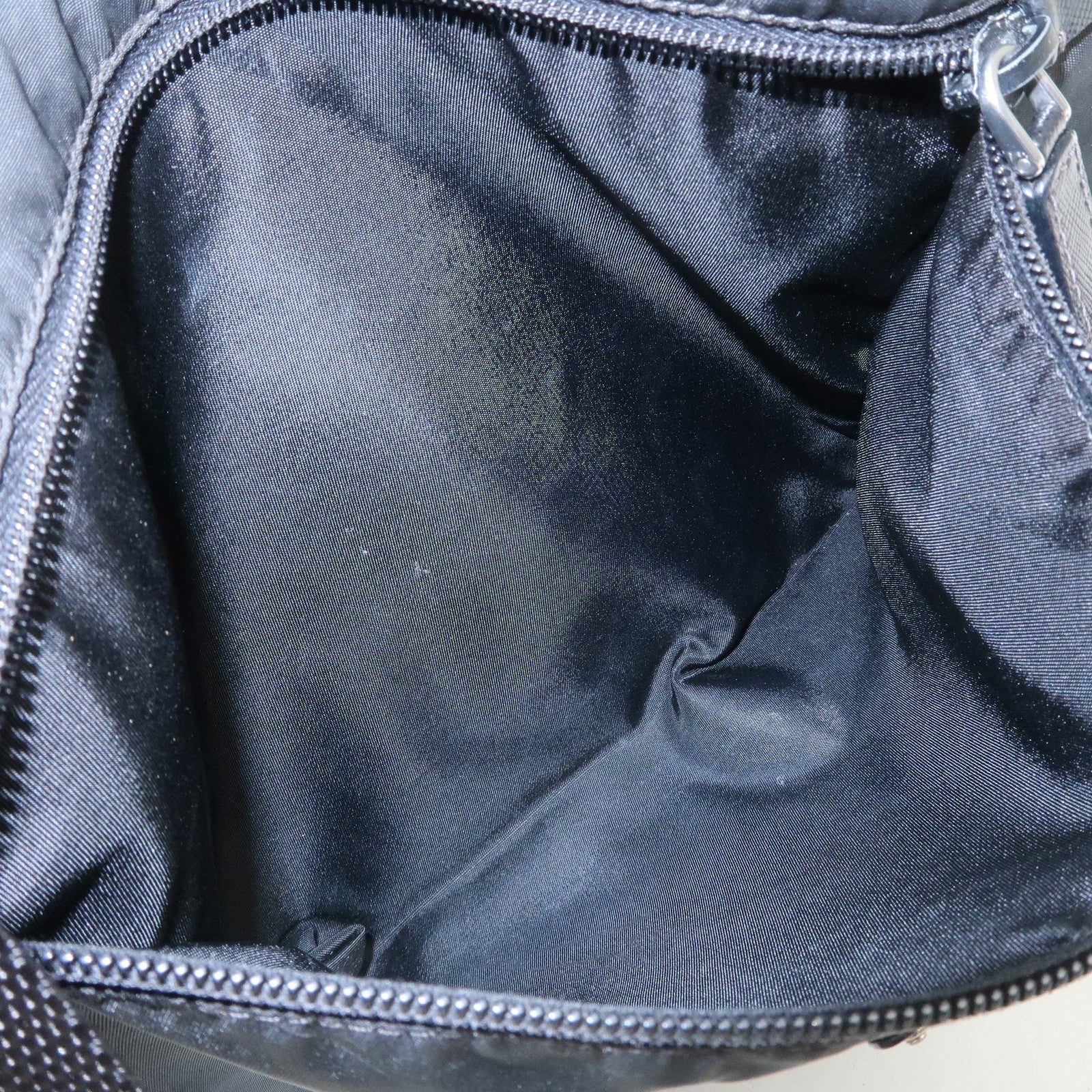 PRADA Triangle Logo Nylon Shoulder Bag Crossbody Bag Black