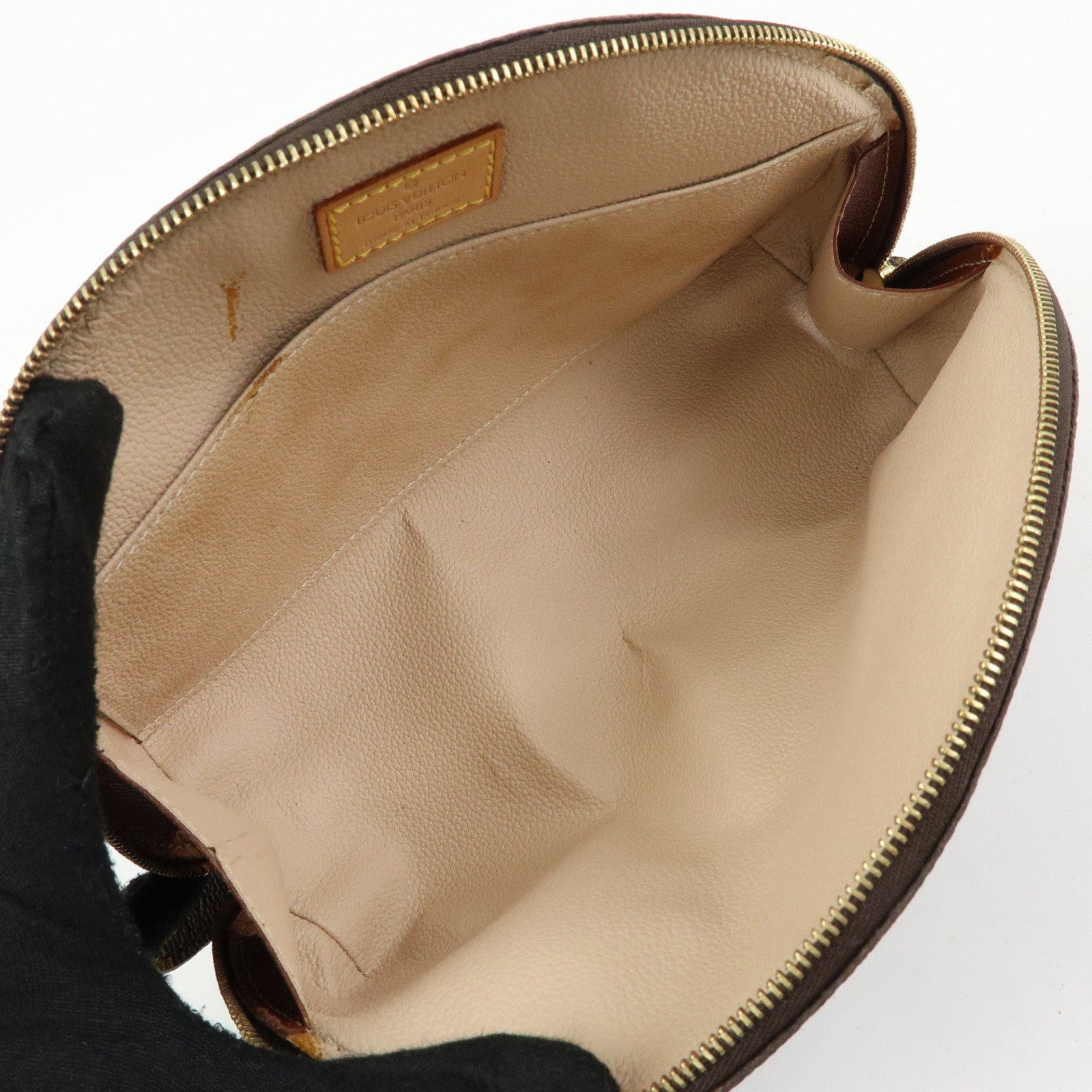 Louis Vuitton Monogram Trousse Demi Ronde Cosmetic Pouch M47520