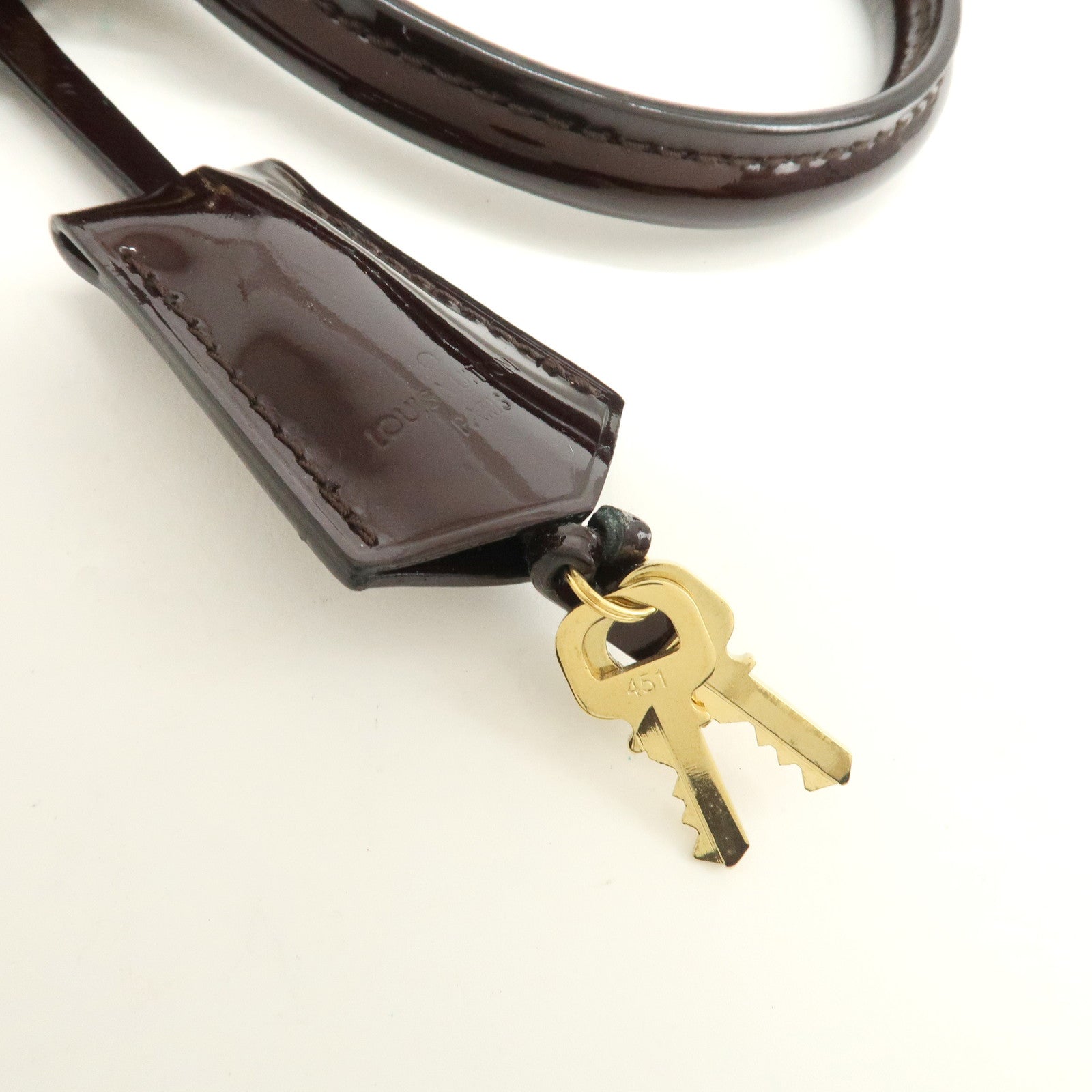 Louis Vuitton Monogram Vernis Alma BB 2Way Hand Bag Amarante M91678