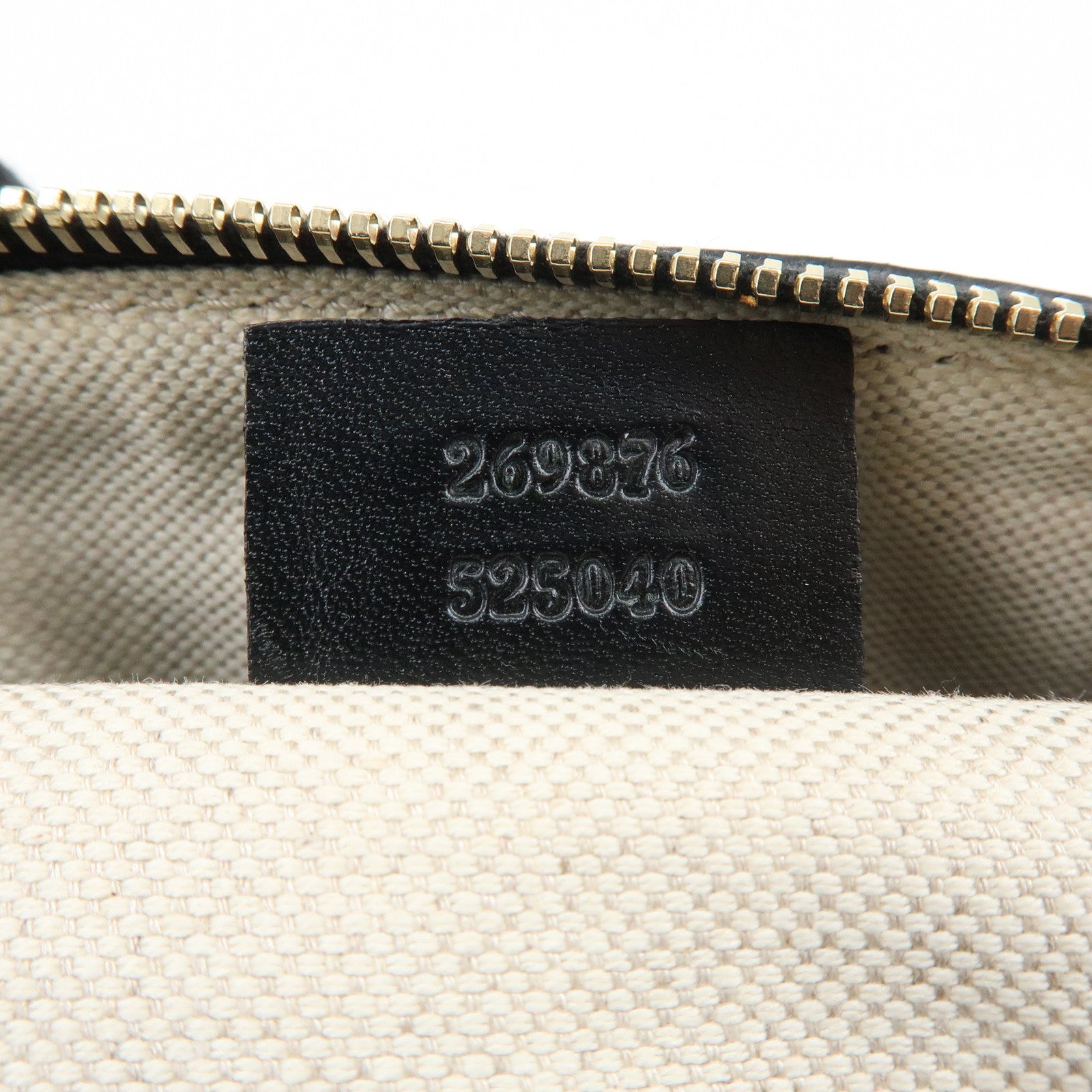 GUCCI Diamante Sherry Canvas Leather 2Way Boston Bag Beige 269876