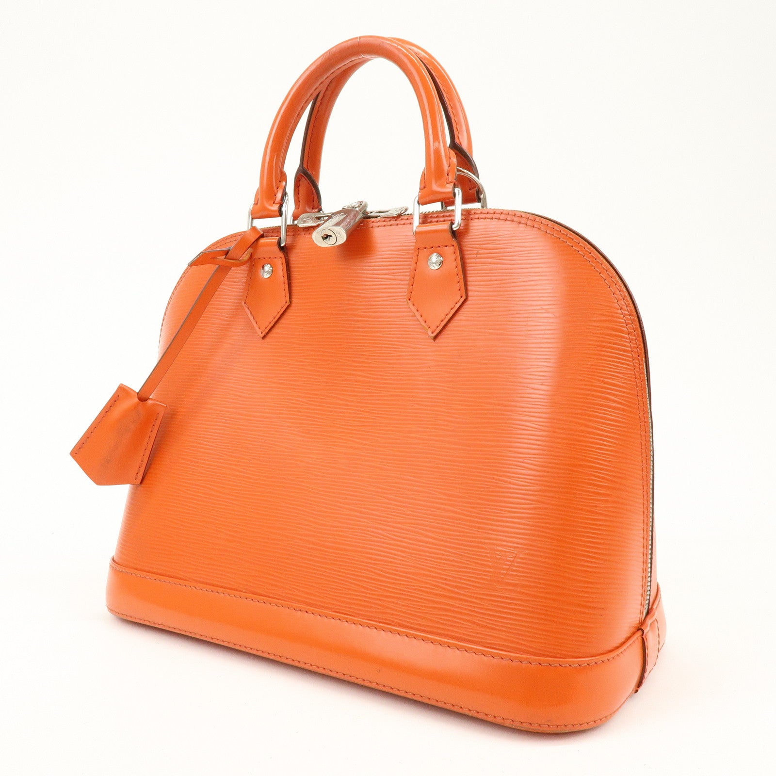 Louis Vuitton Epi Leather Alma PM Hand Bag Pimont Orange M40623