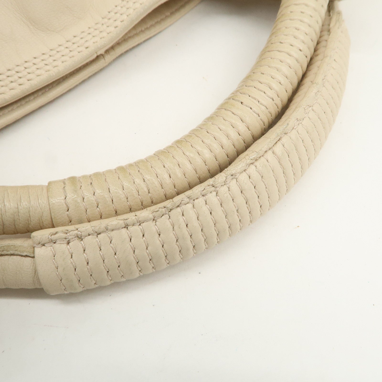 LOEWE Anagram Logo Nappa Leather Hand Bag Shoulder Bag Ivory
