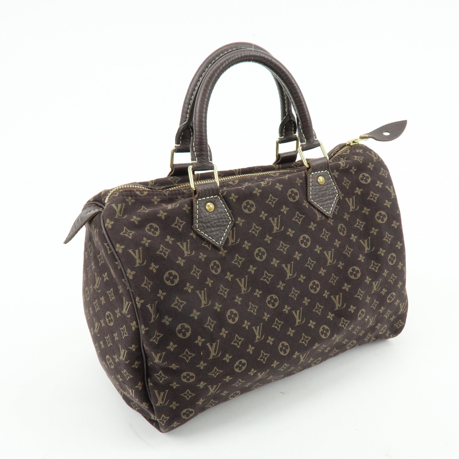Louis Vuitton Monogram Mini Lin Speedy 30 Boston Bag Ebene M95224