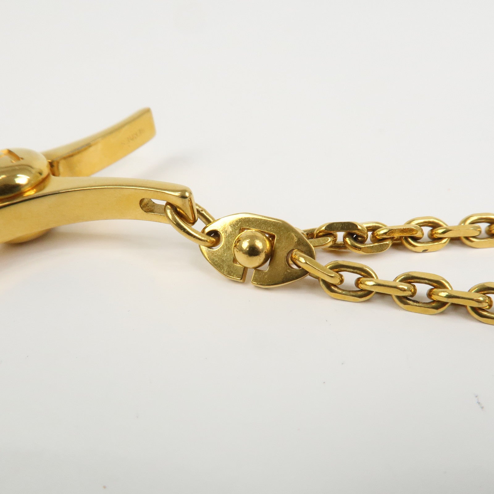 HERMES Filou Metal Glove Clip Glove Holder Gold