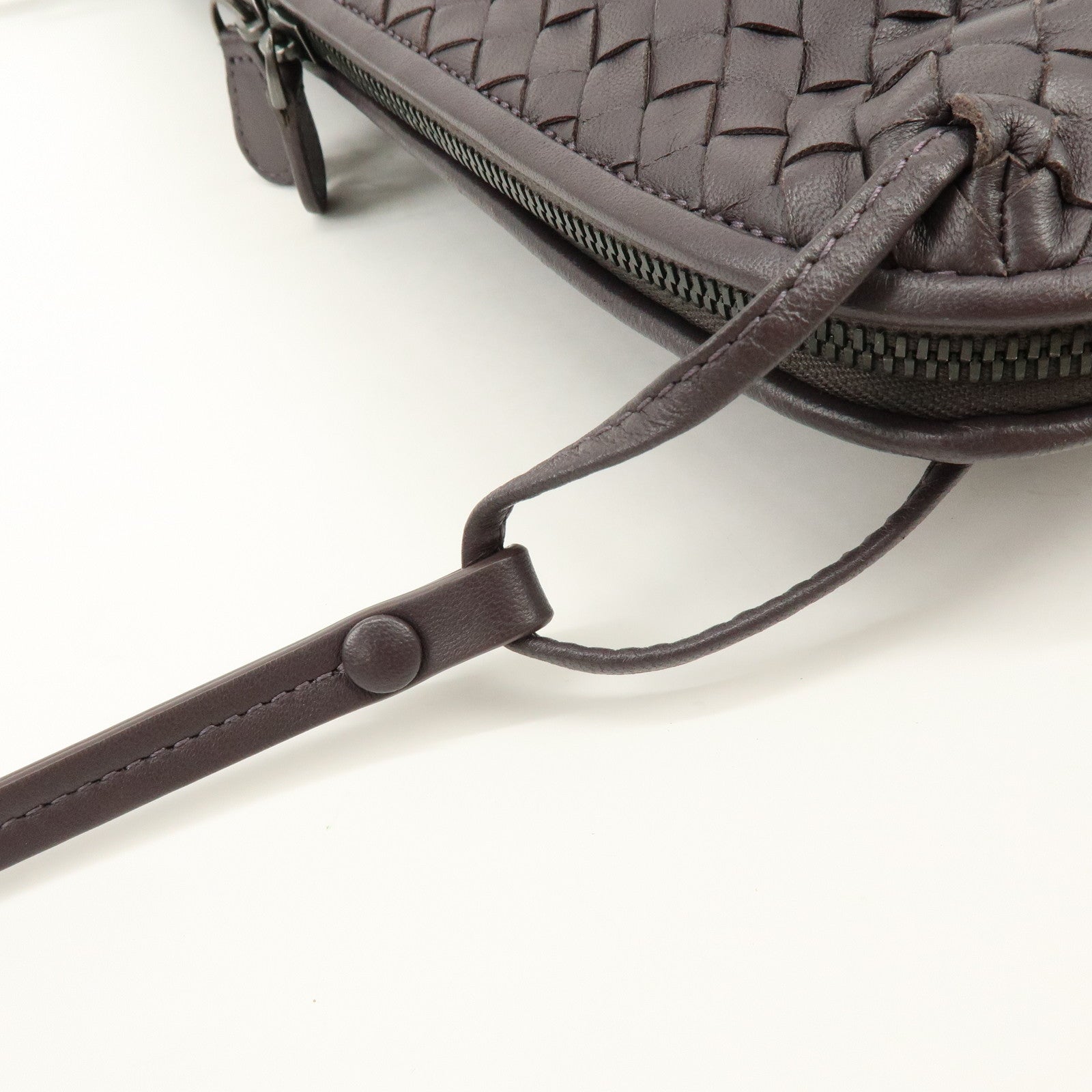 BOTTEGA VENETA Intrecciato Leather Shoulder Bag Brown 245355