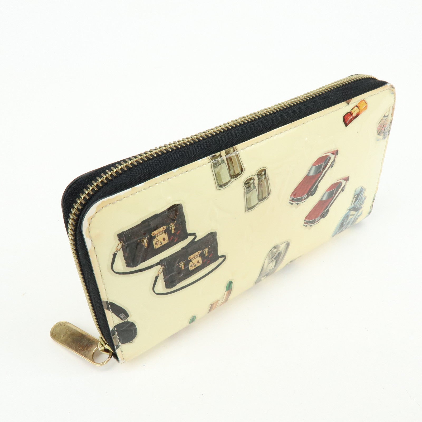 Louis Vuitton Monogram Vernis Zippy Wallet Sticker Print M50370