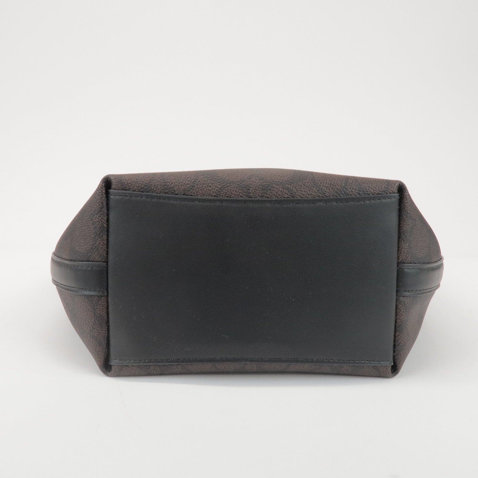 COACH Signature City PVC Leather 2Way Shoulder Bucket Bag Brown