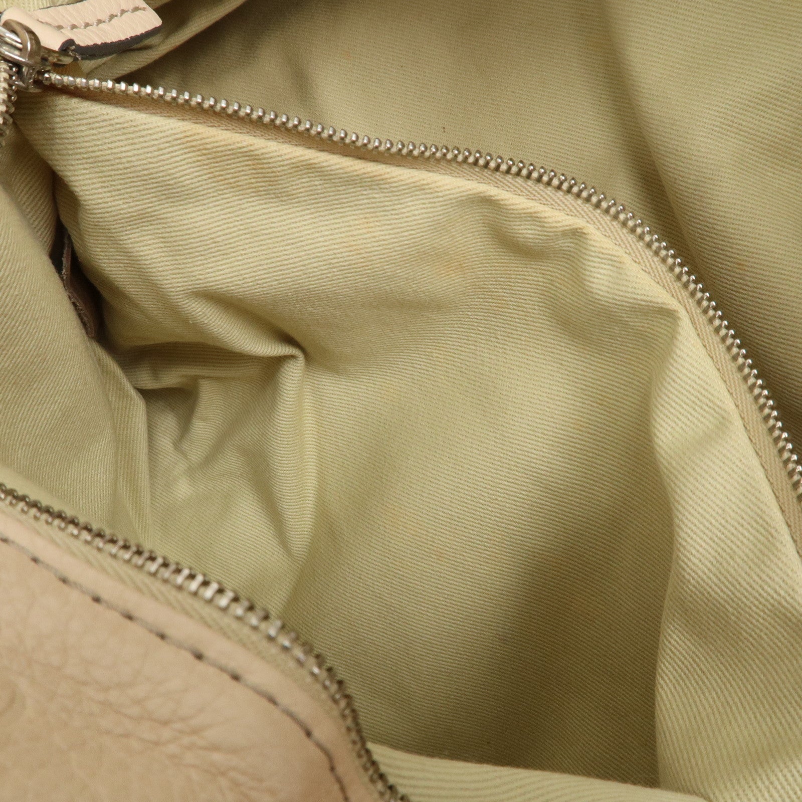 Chloe Paddington Leather Medium Shoulder Bag Hand Bag Beige