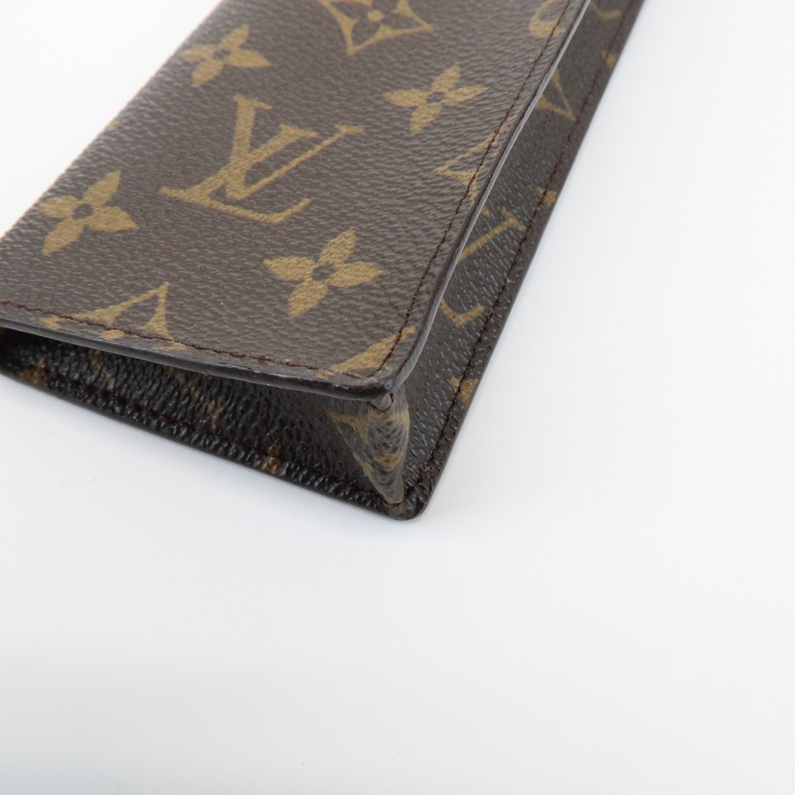 Louis Vuitton Monogram Leather Set of 3 Glasses Case Brown M62962