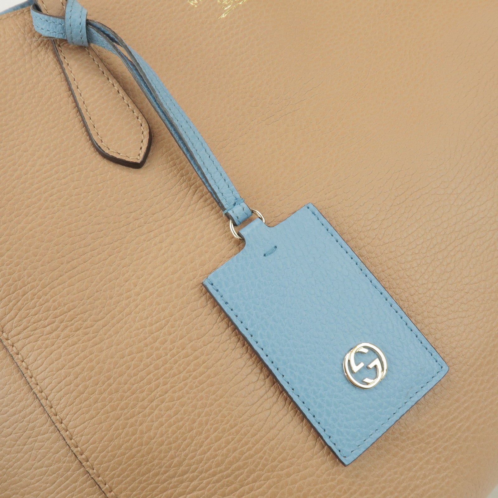 GUCCI Interlocking G Swing Large Tote Bag Shoulder Bag Beige 354397