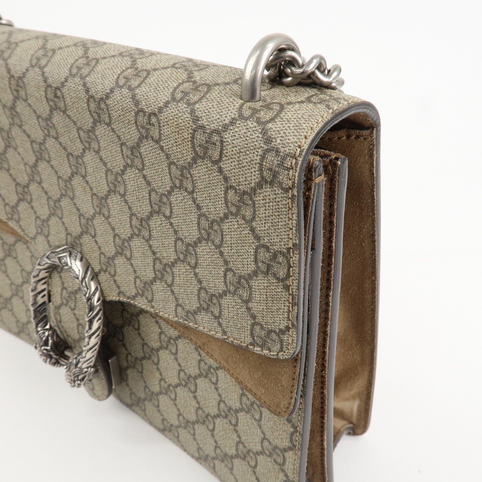GUCCI Dionysus GG Supreme Chain Shoulder Bag Brown 403348 Used