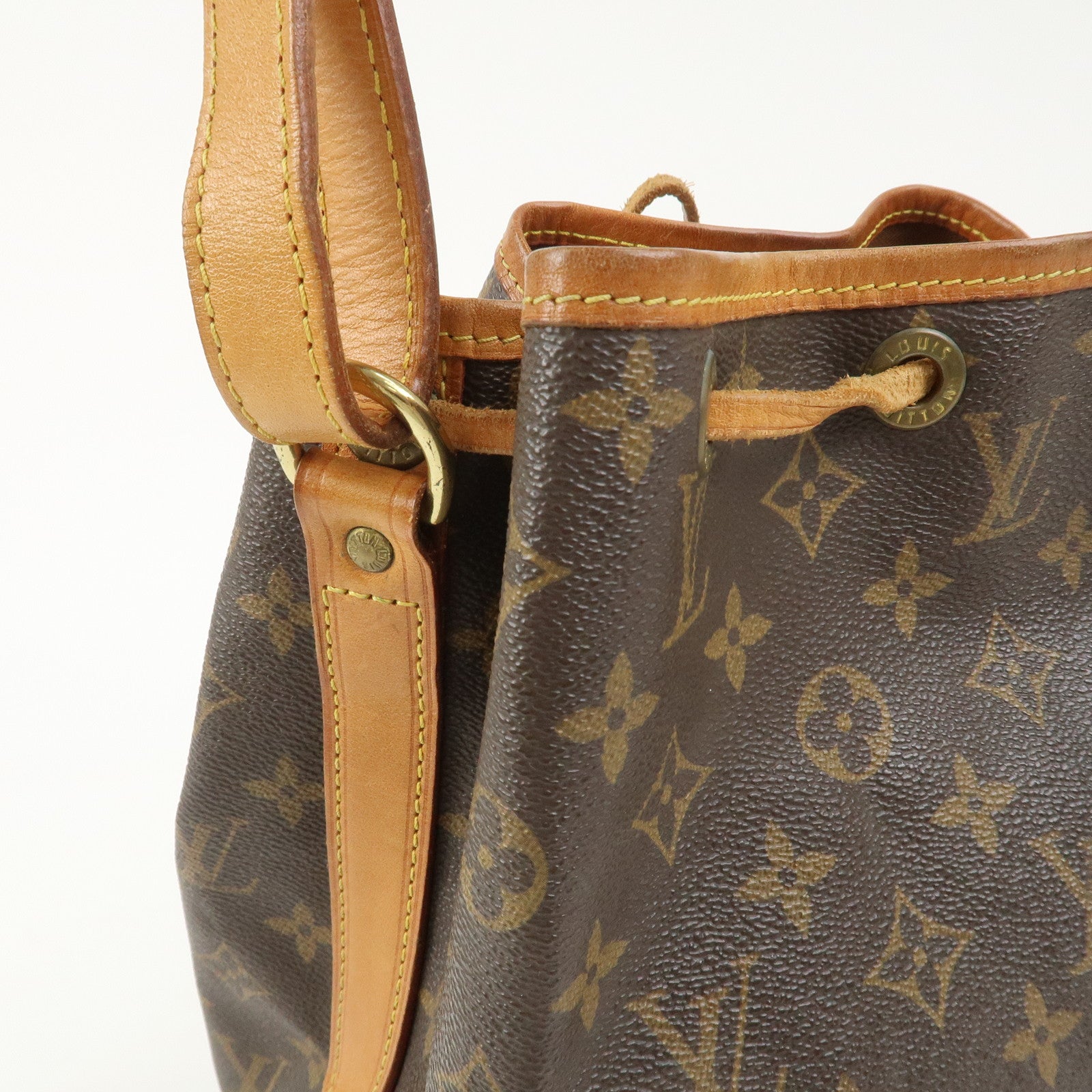 Louis Vuitton Monogram Petit Noe Shoulder Bag Brown M42226