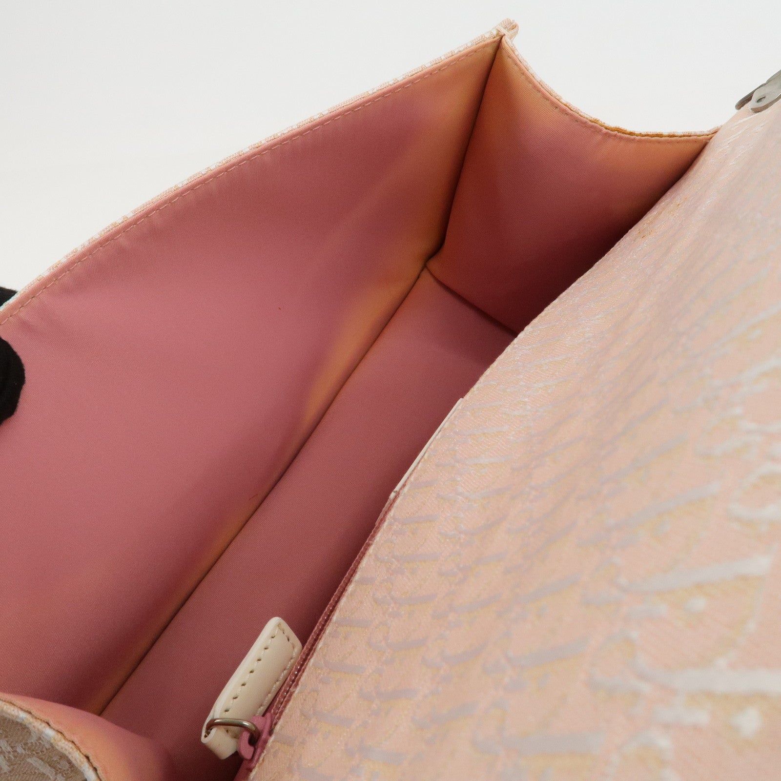 Christian Dior Trotter Canvas Leather Hand Bag Shoulder Bag Pink