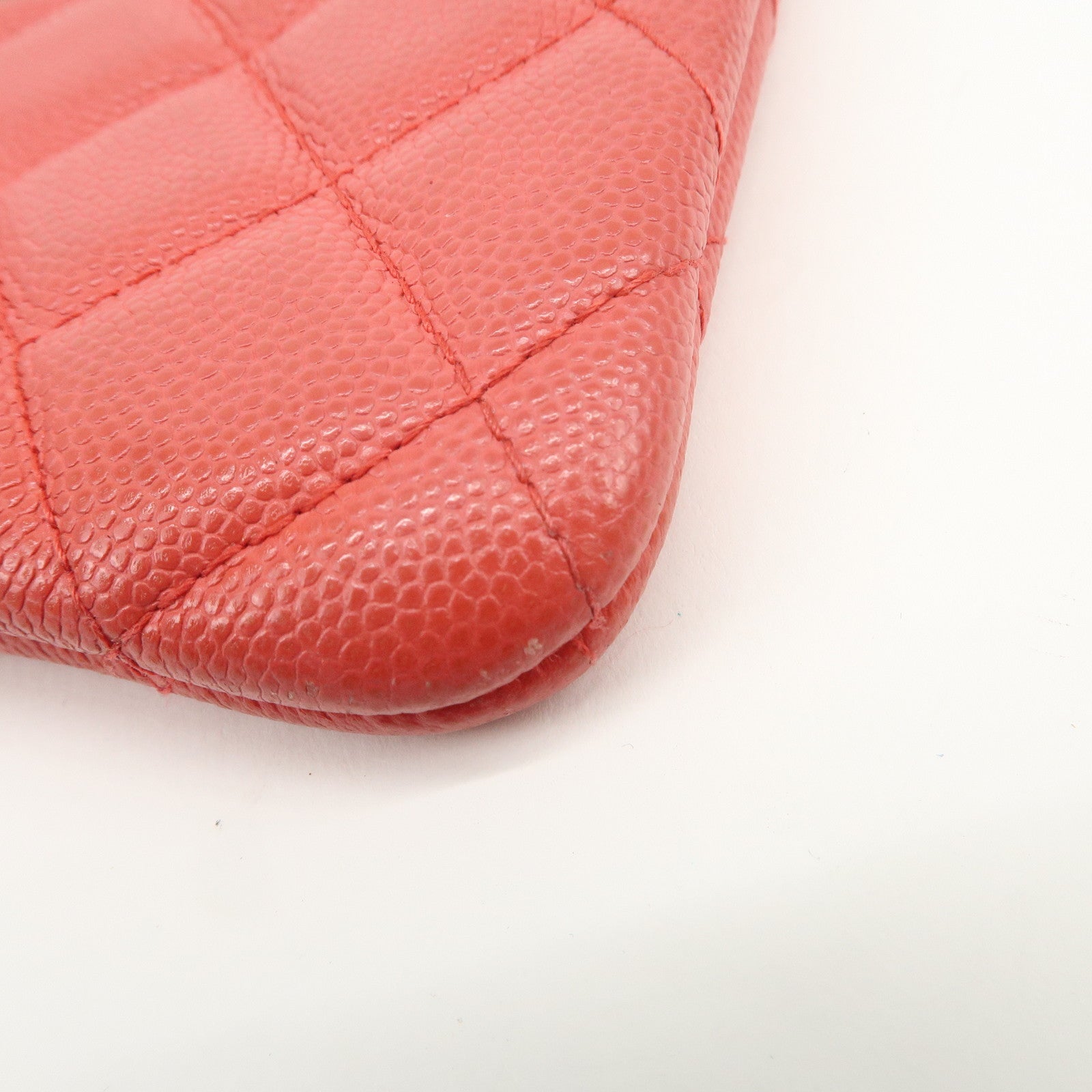 CHANEL Matelasse Caviarskin Classic Mini Pouch Pink A82365