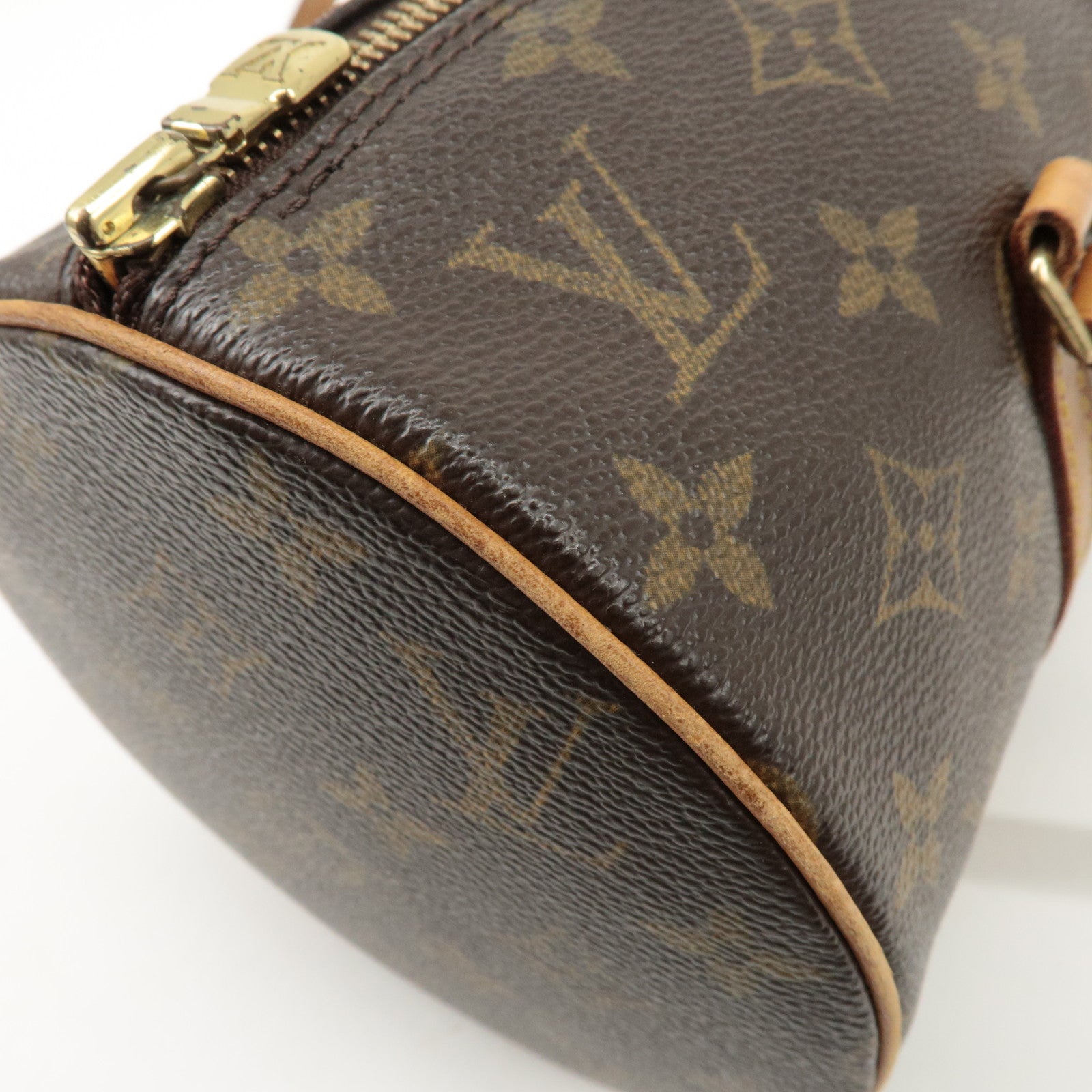 Louis Vuitton Monogram Papillon 30 Hand Bag New Style Brown M51385 Used