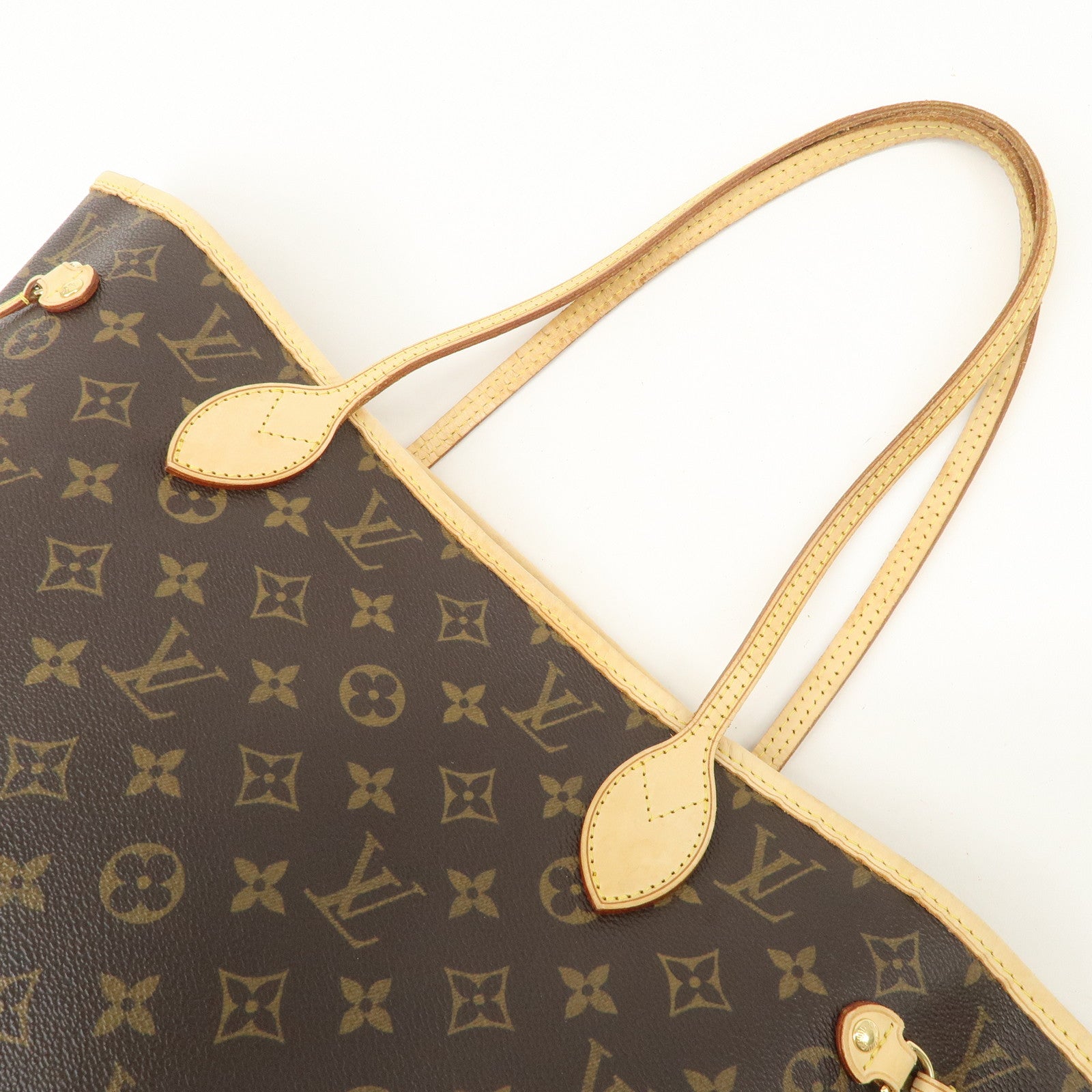 Louis Vuitton Monogram Neverfull MM Tote Bag Brown M40156