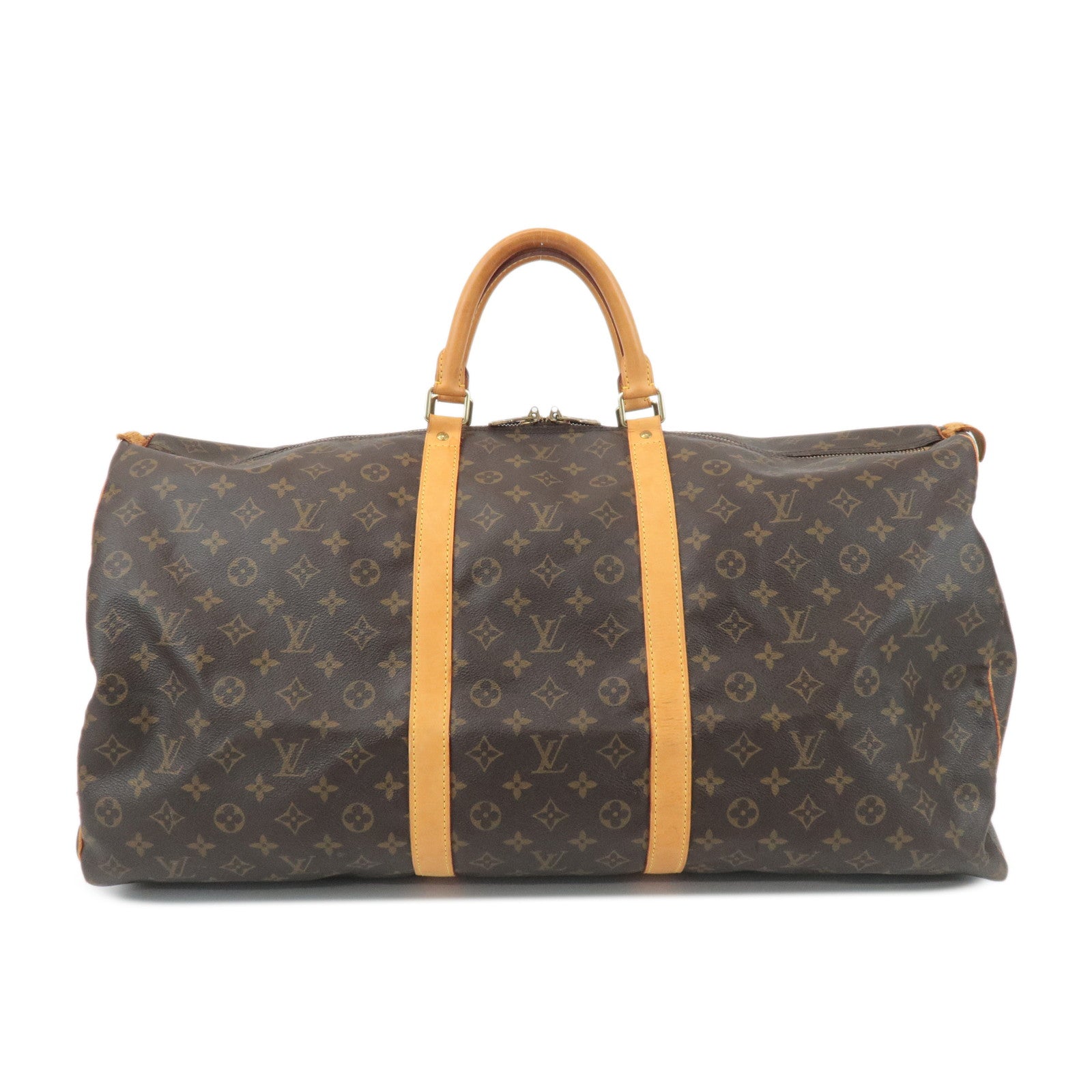 Louis Vuitton Monogram Keep All 60 Boston Bag Hand Bag Brown M41422 Used