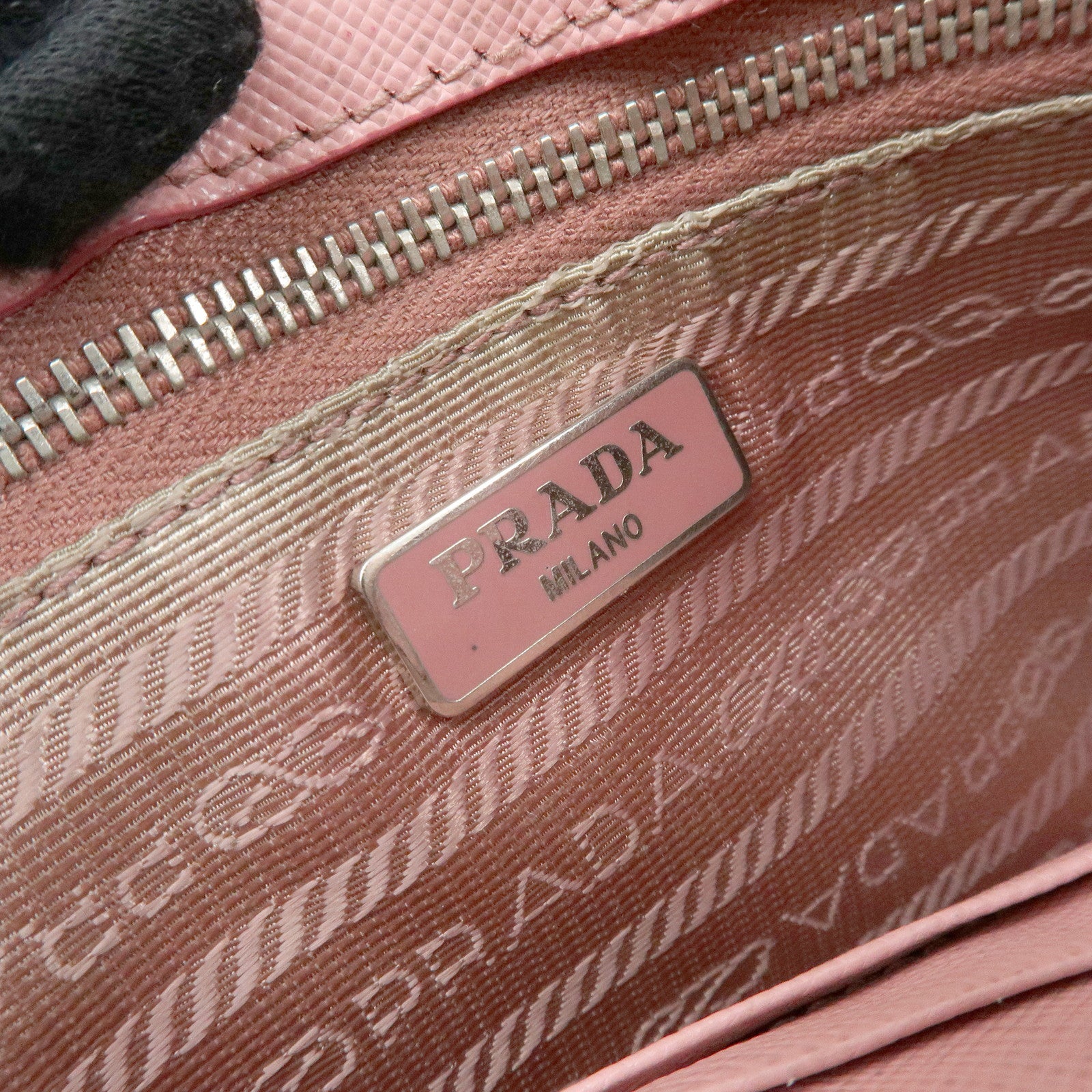 PRADA Saffiano Leather 2Way Bag Clutch Bag Shoulder Bag Pink