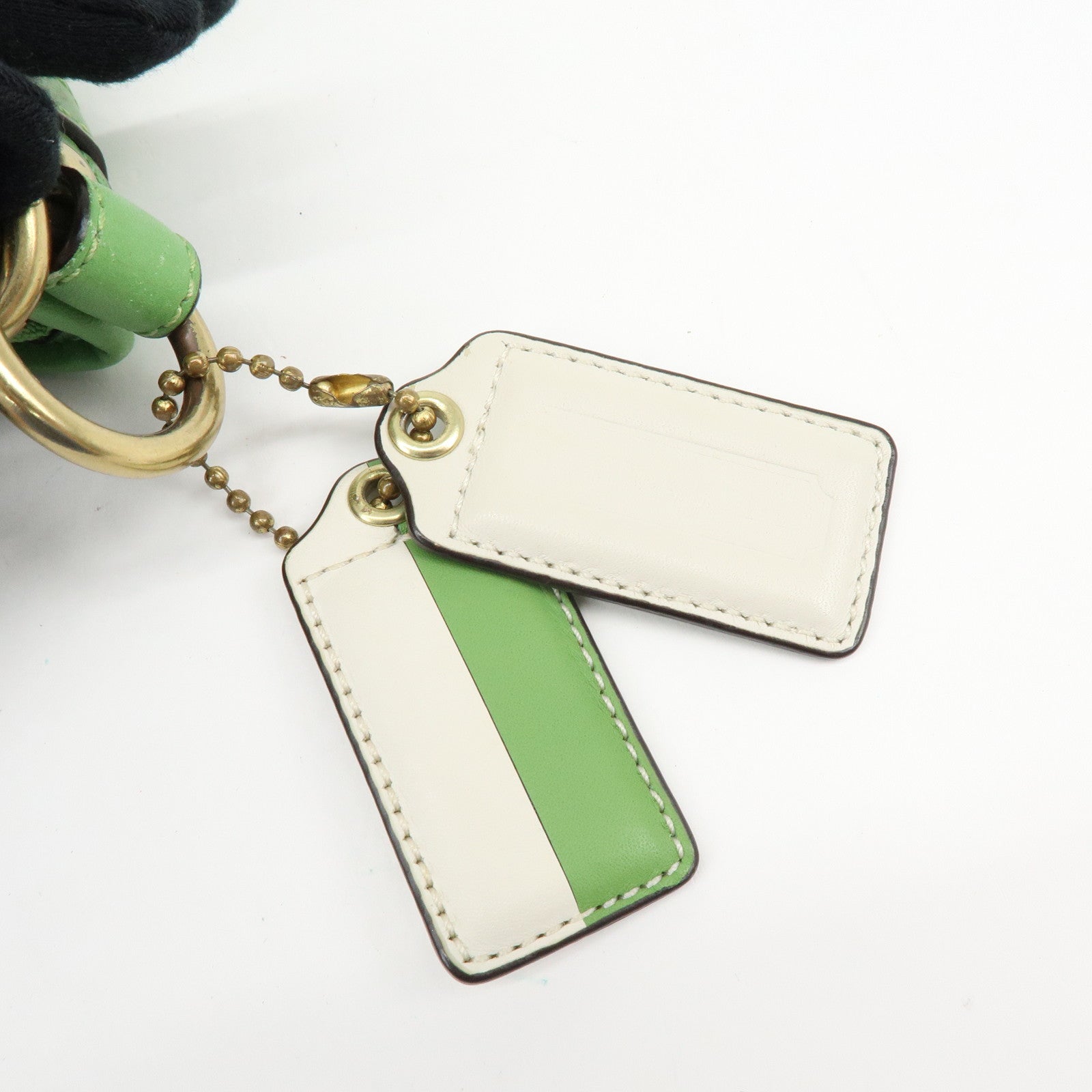 COACH Signature PVC Leather 2Way Bag Shoulder Bag Hand Bag Green