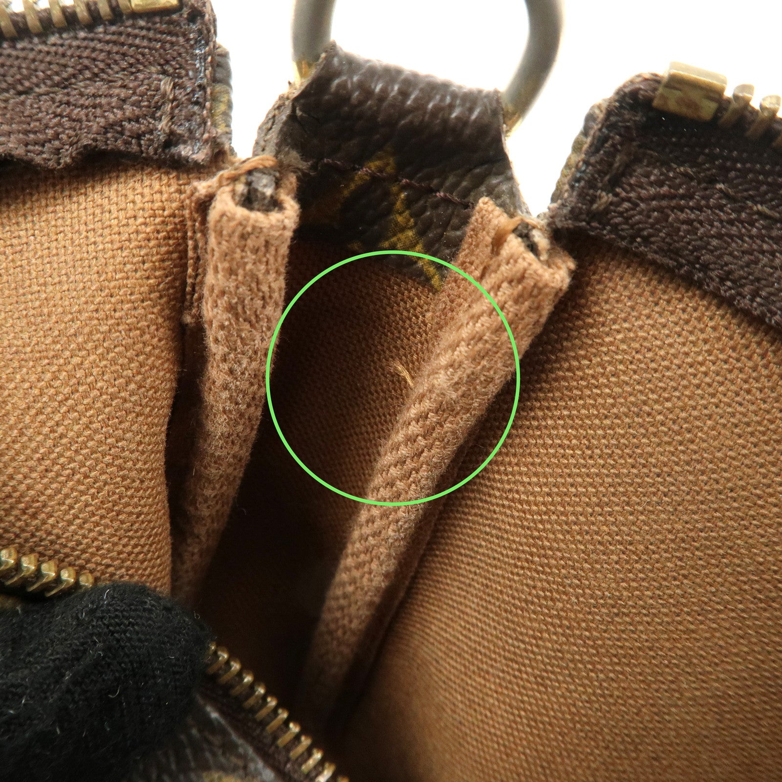 Louis Vuitton Monogram Pochette Accessoires Hand Bag Brown M51980 Used