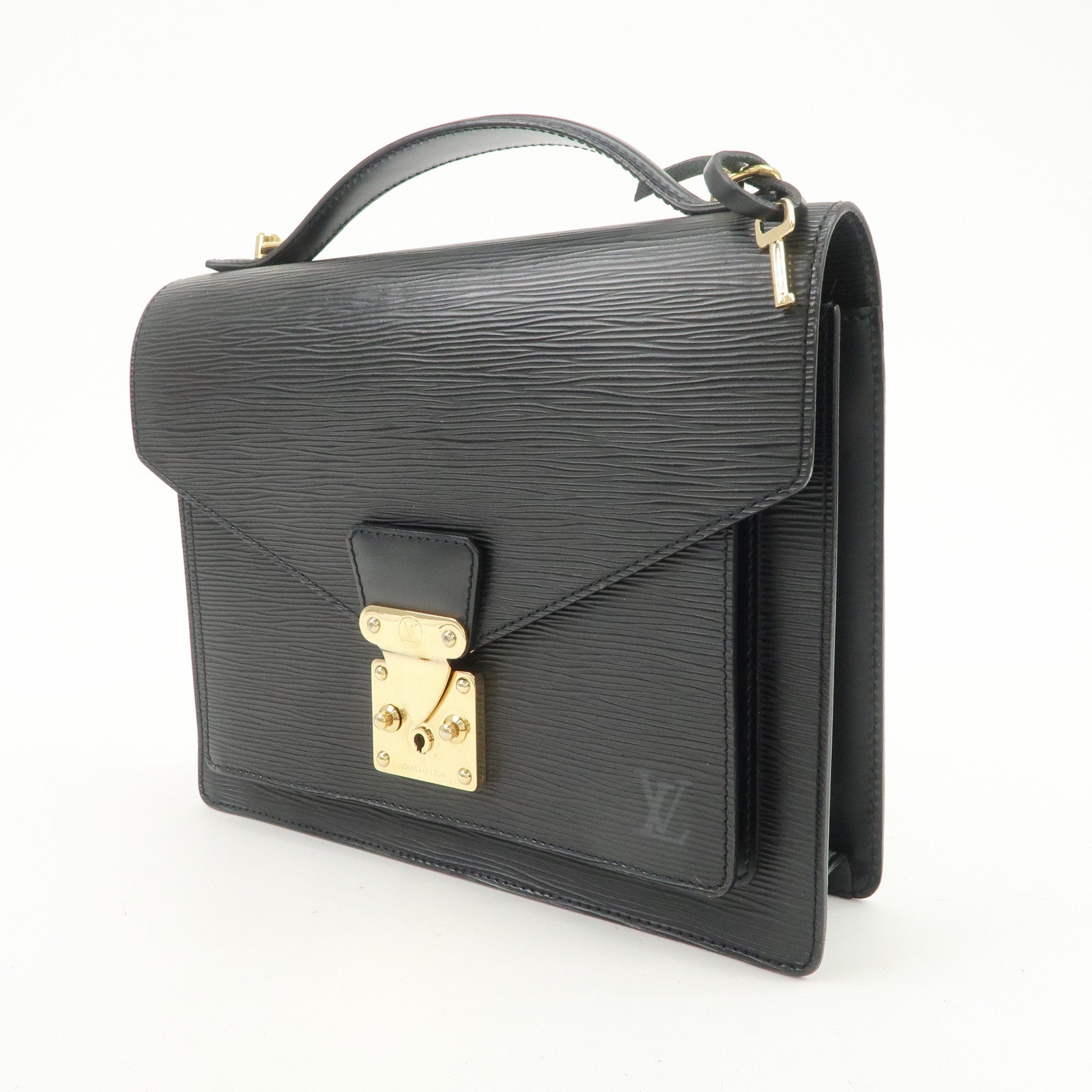 Louis Vuitton Epi Monceau 2Way Shoulder Bag Hand Bag Noir M52122
