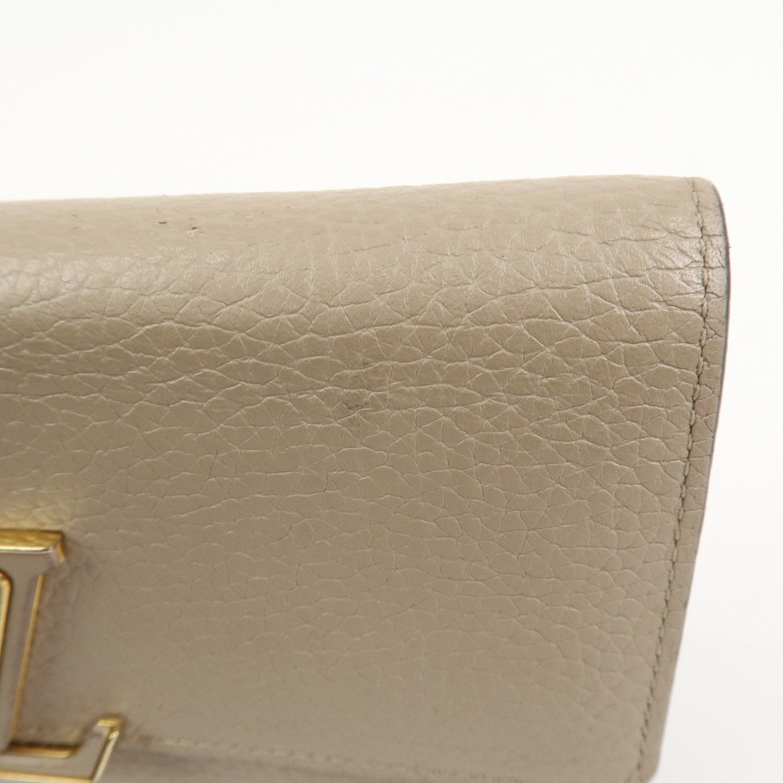 Louis Vuitton Capucines Taurillon Leather Long Wallet Galet M61249